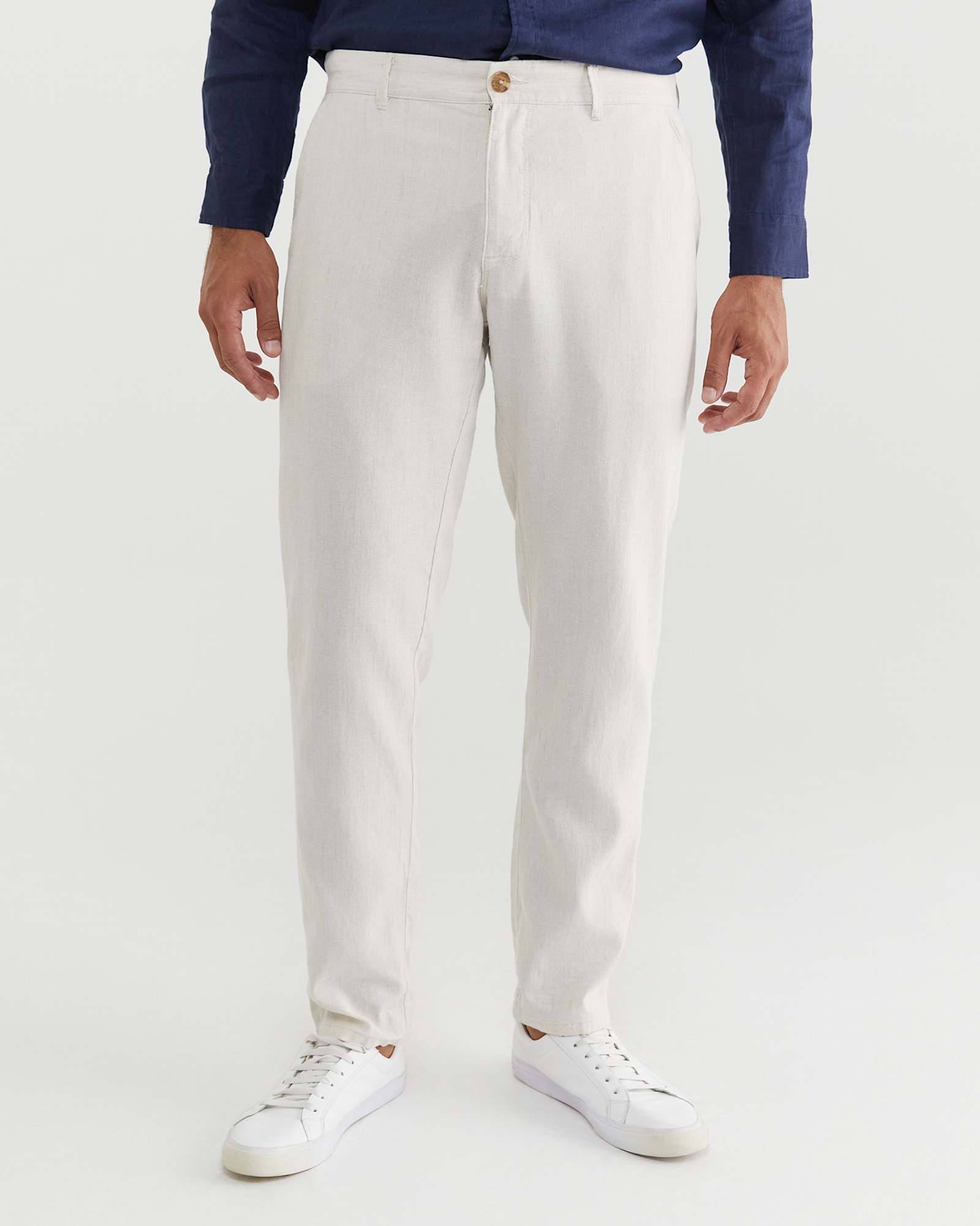 Linen Cotton Chino in HESSIAN