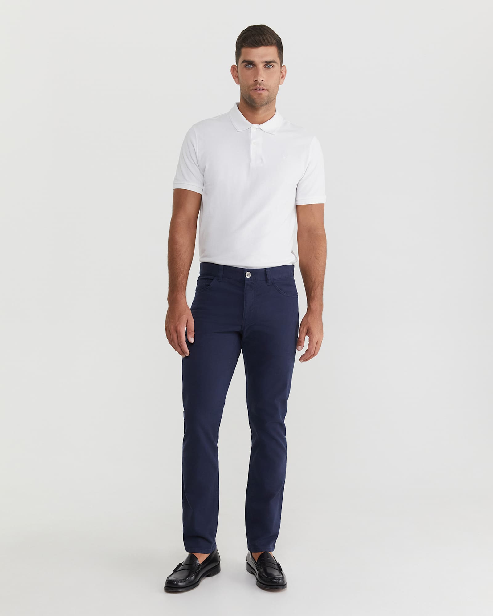 Pique Polo in WHITE