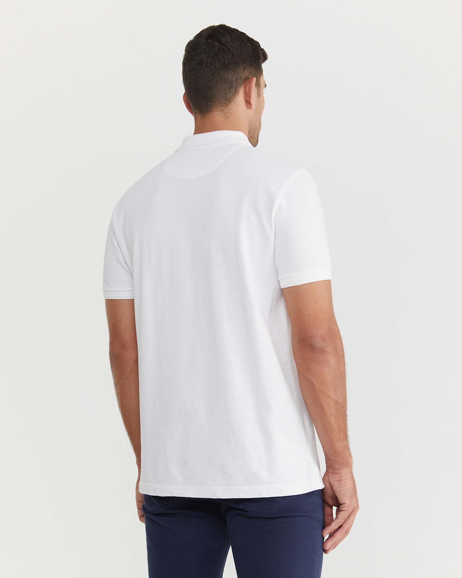 Pique Polo in WHITE