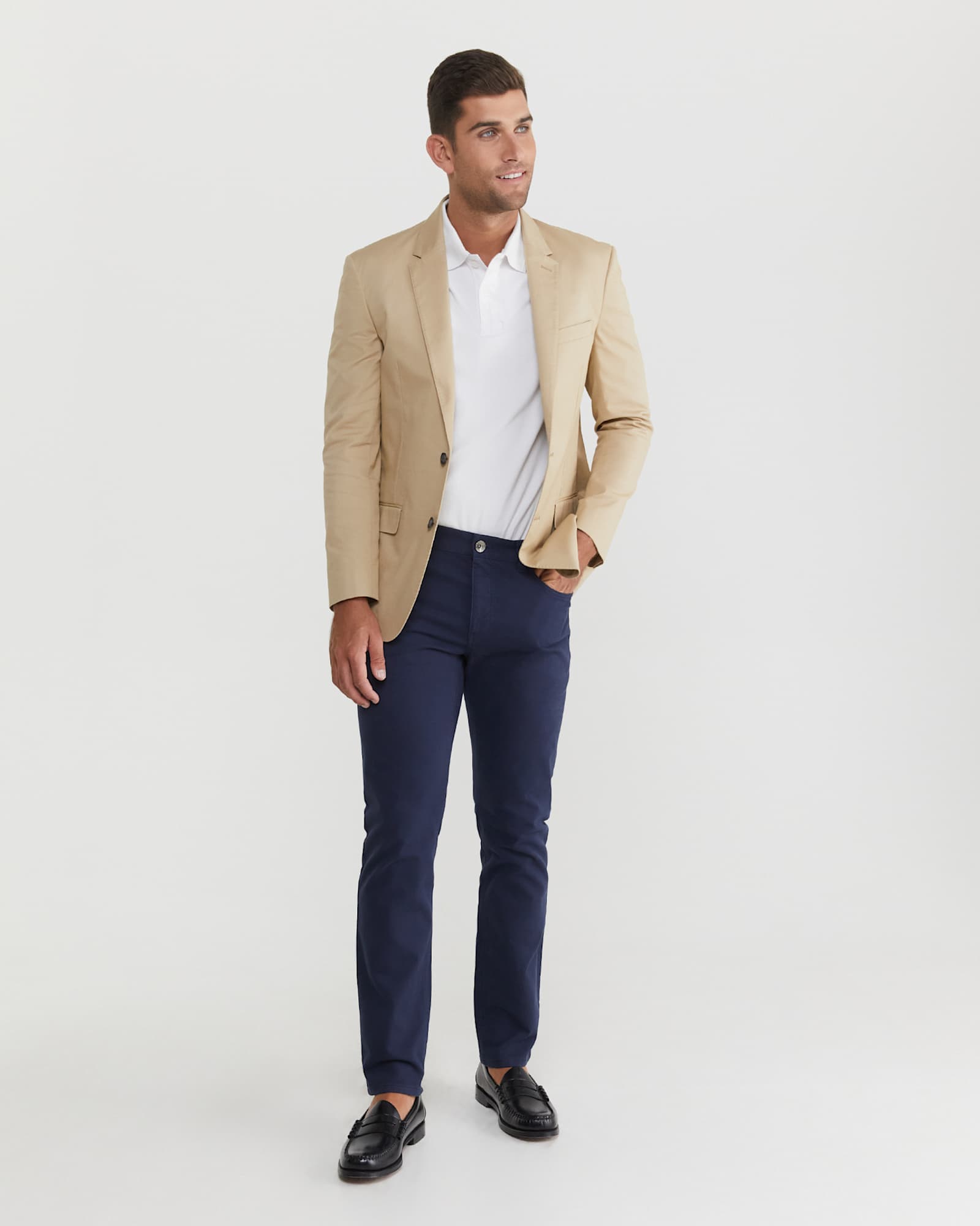 Pique Polo in WHITE