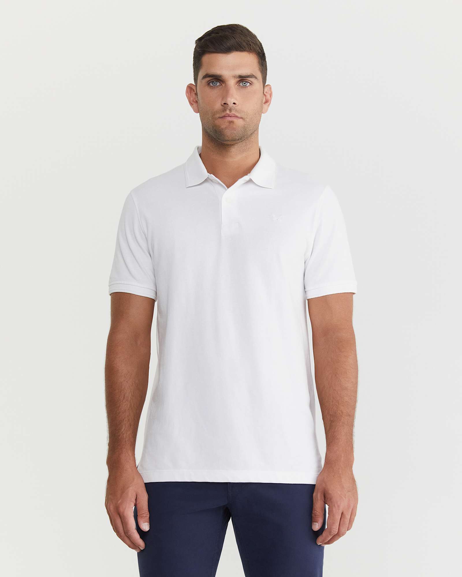 Pique Polo in WHITE