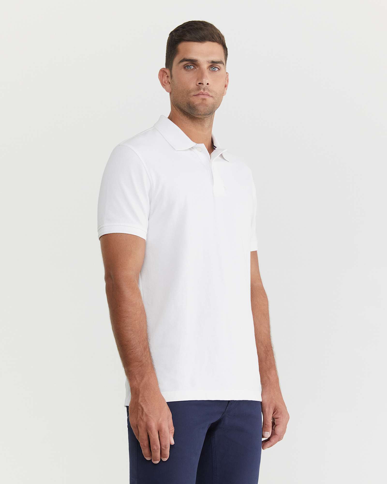 Pique Polo in WHITE
