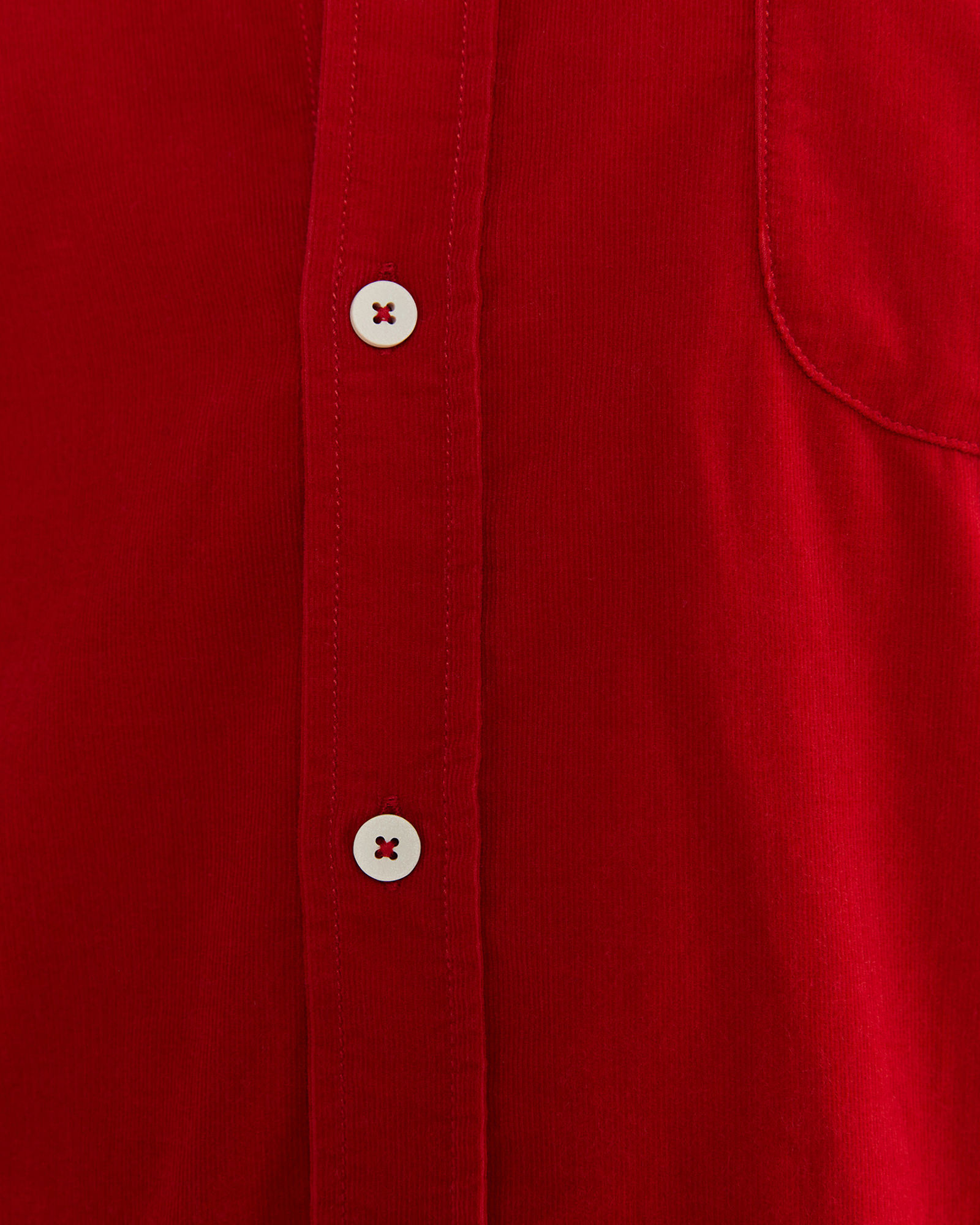 Griffiths Cord Regular Shirt in CRIMSON