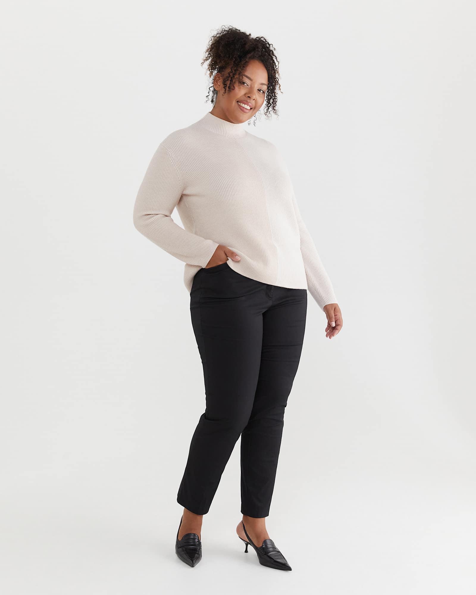 Eva Full Length Pant in BLACK