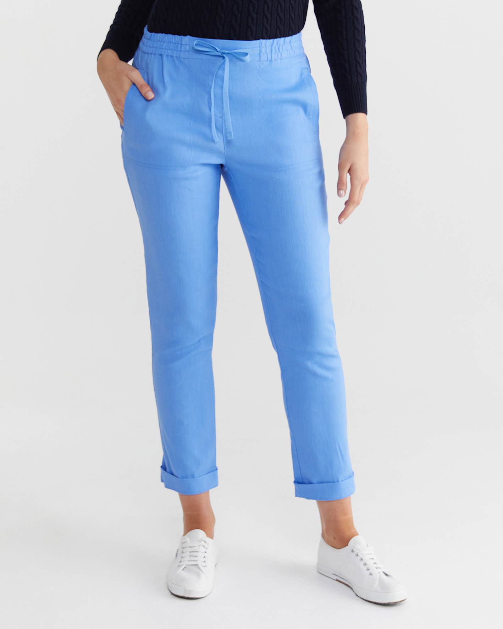 Rosa Linen Pant in MOROCCAN BLUE