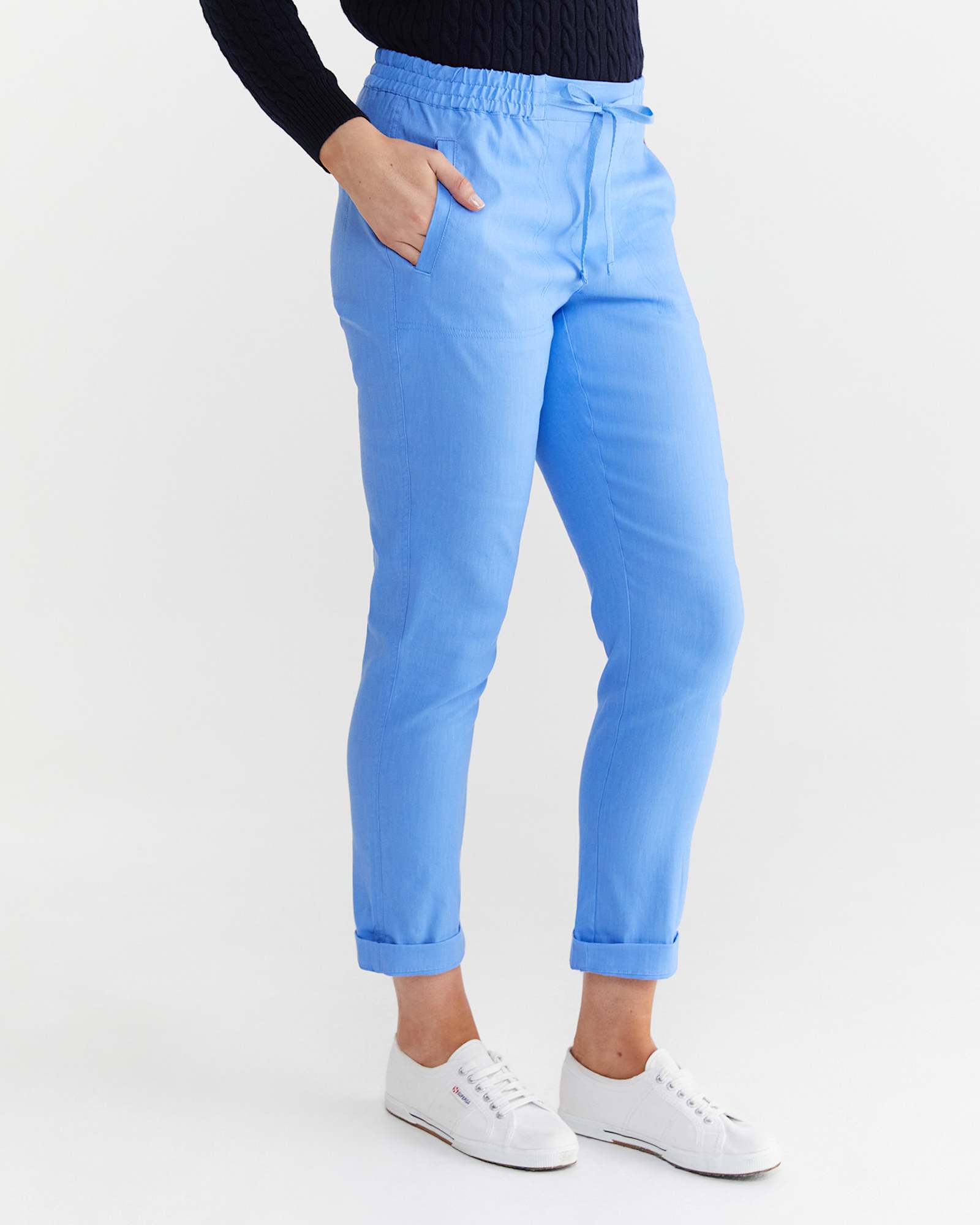 Rosa Linen Pant in MOROCCAN BLUE