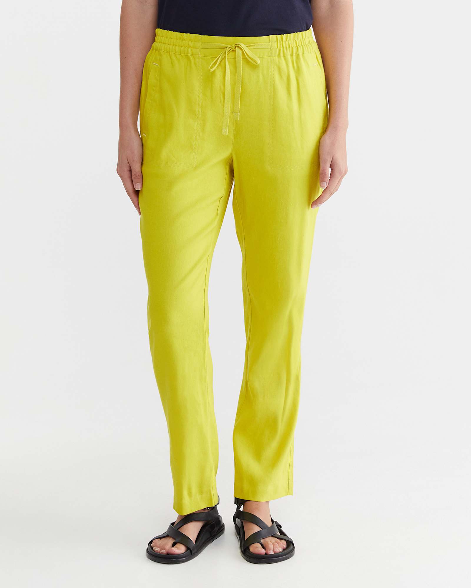 Rosa Linen Pant in LIGHT OLIVE