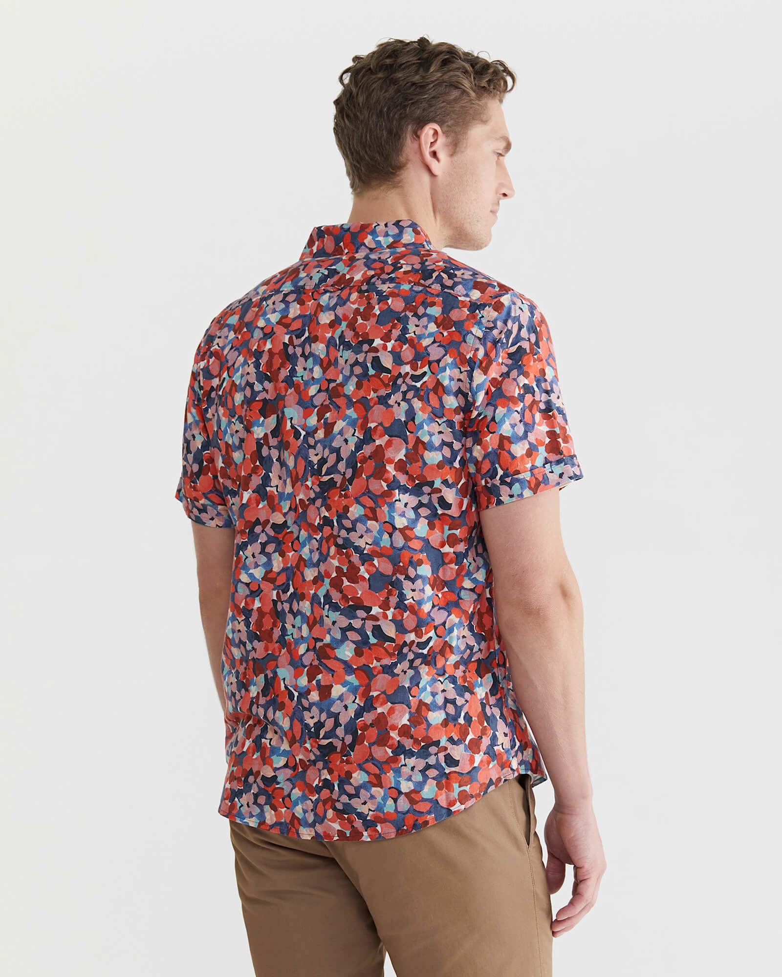 Alpha Tapered Shirt in RED MULTI