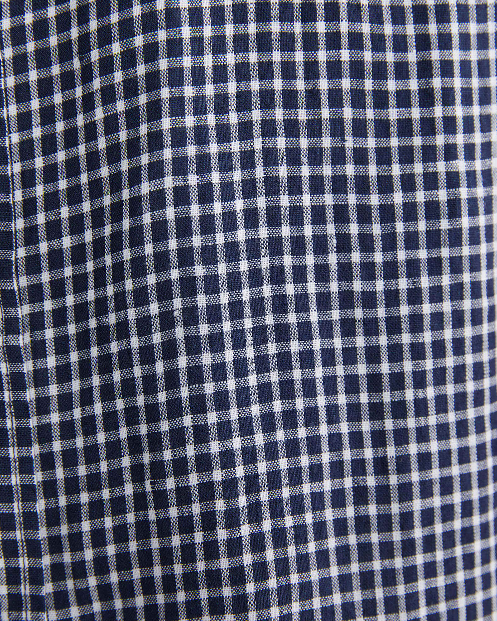 Check Linen Shirt in NAVY