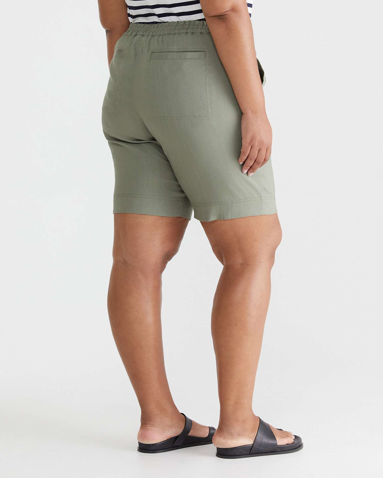 Rosa Linen Short in KHAKI