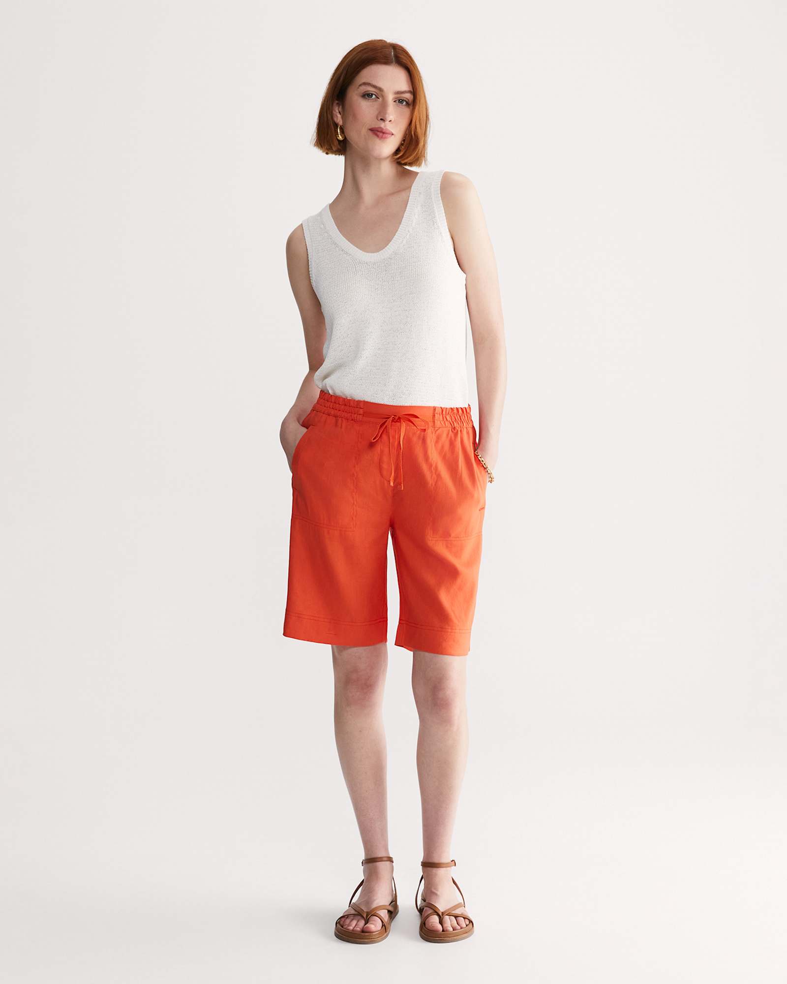 Rosa Linen Short in MELON
