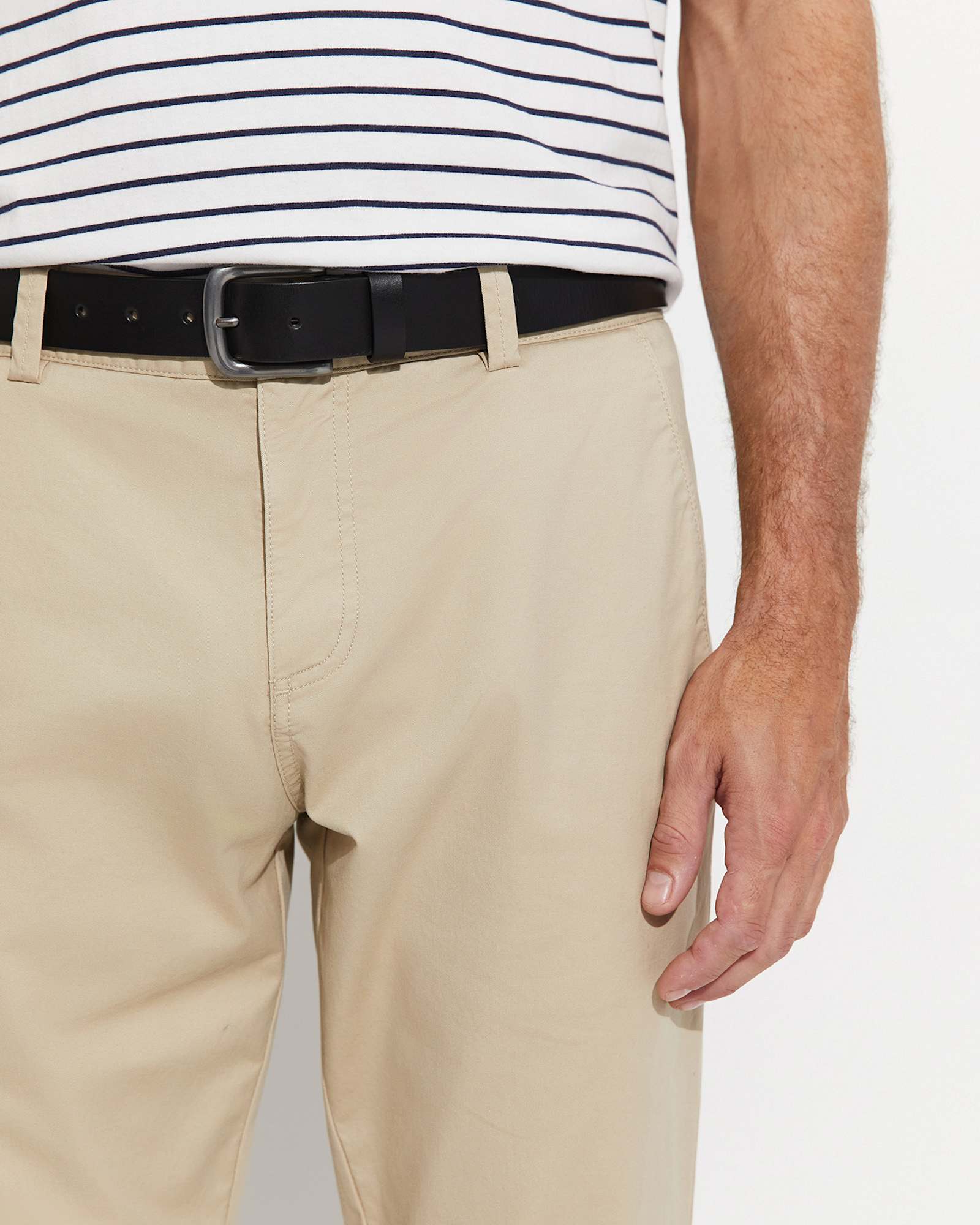 Torra Casual Leather Belt in BLACK