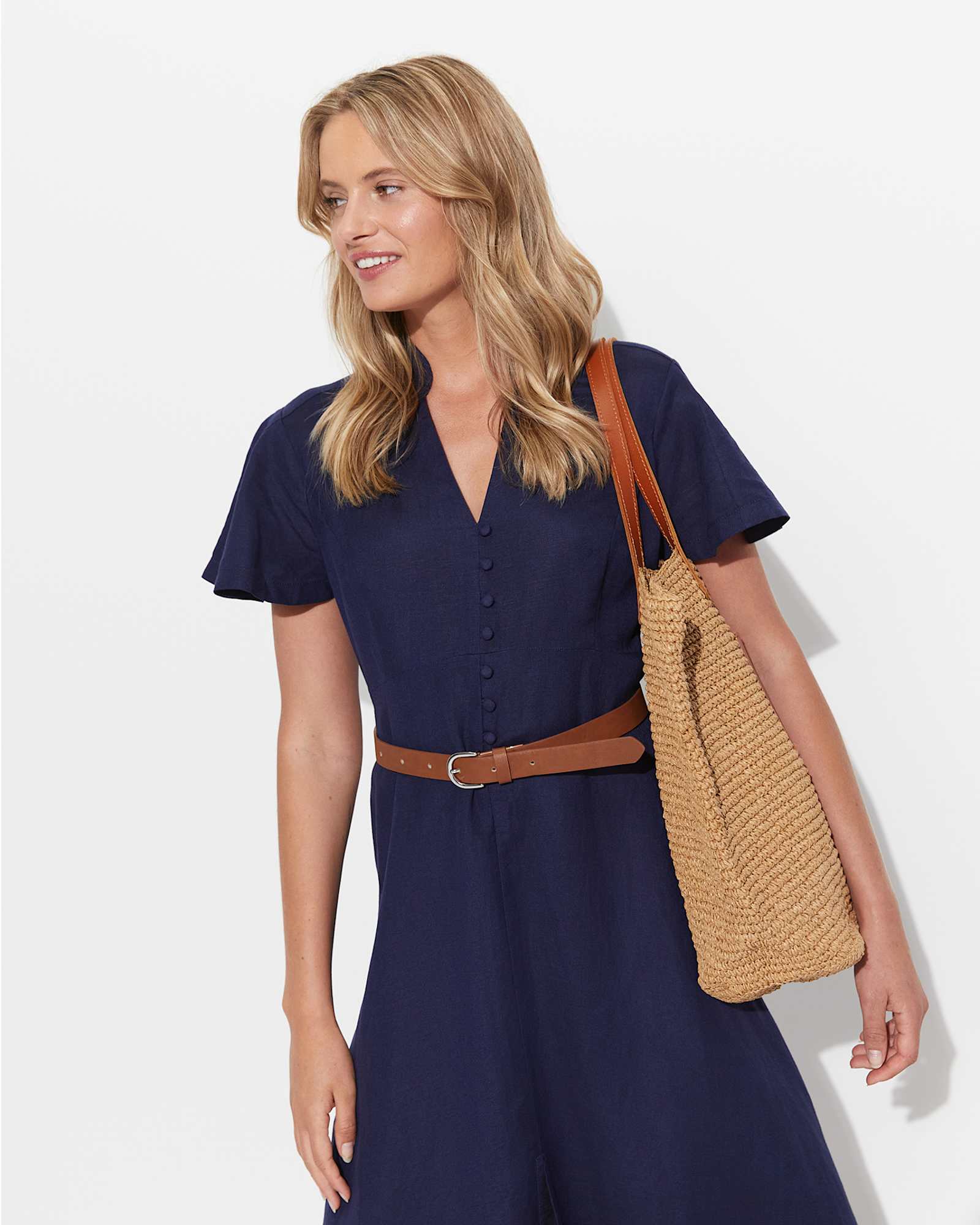 Rowie Raffia Bag in NATURAL