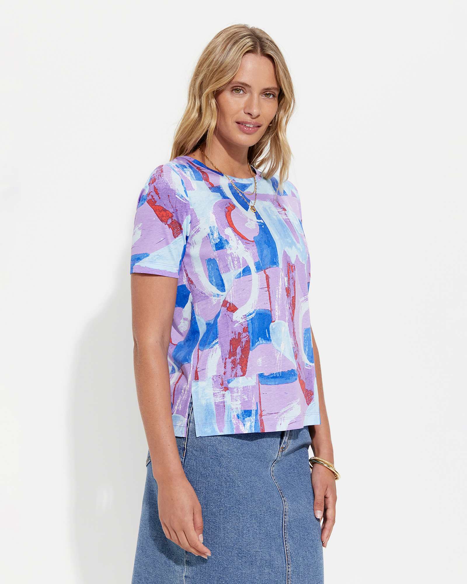 Matera Mercerised Tee in VIOLET