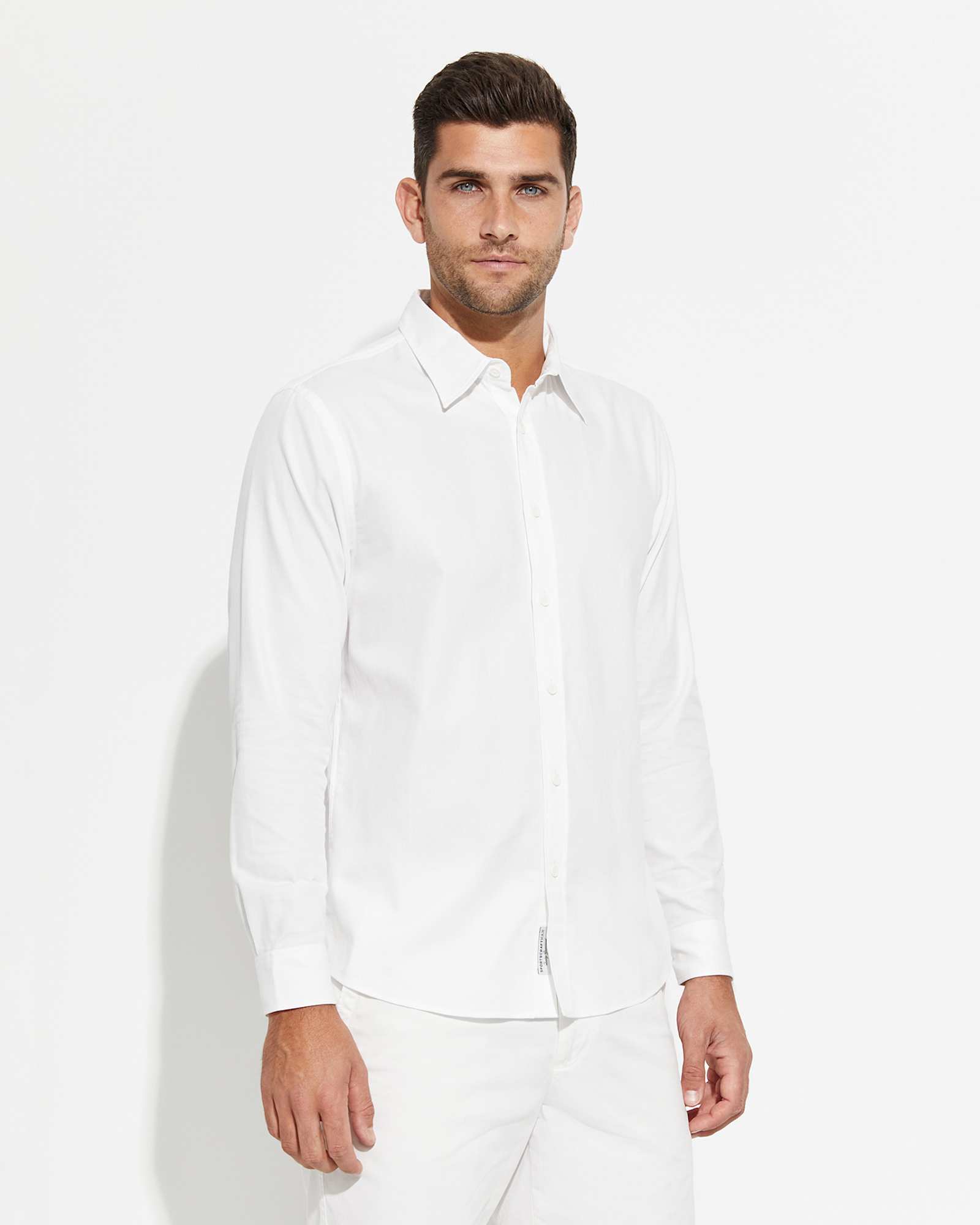 Long Sleeve Archie Shirt in WHITE