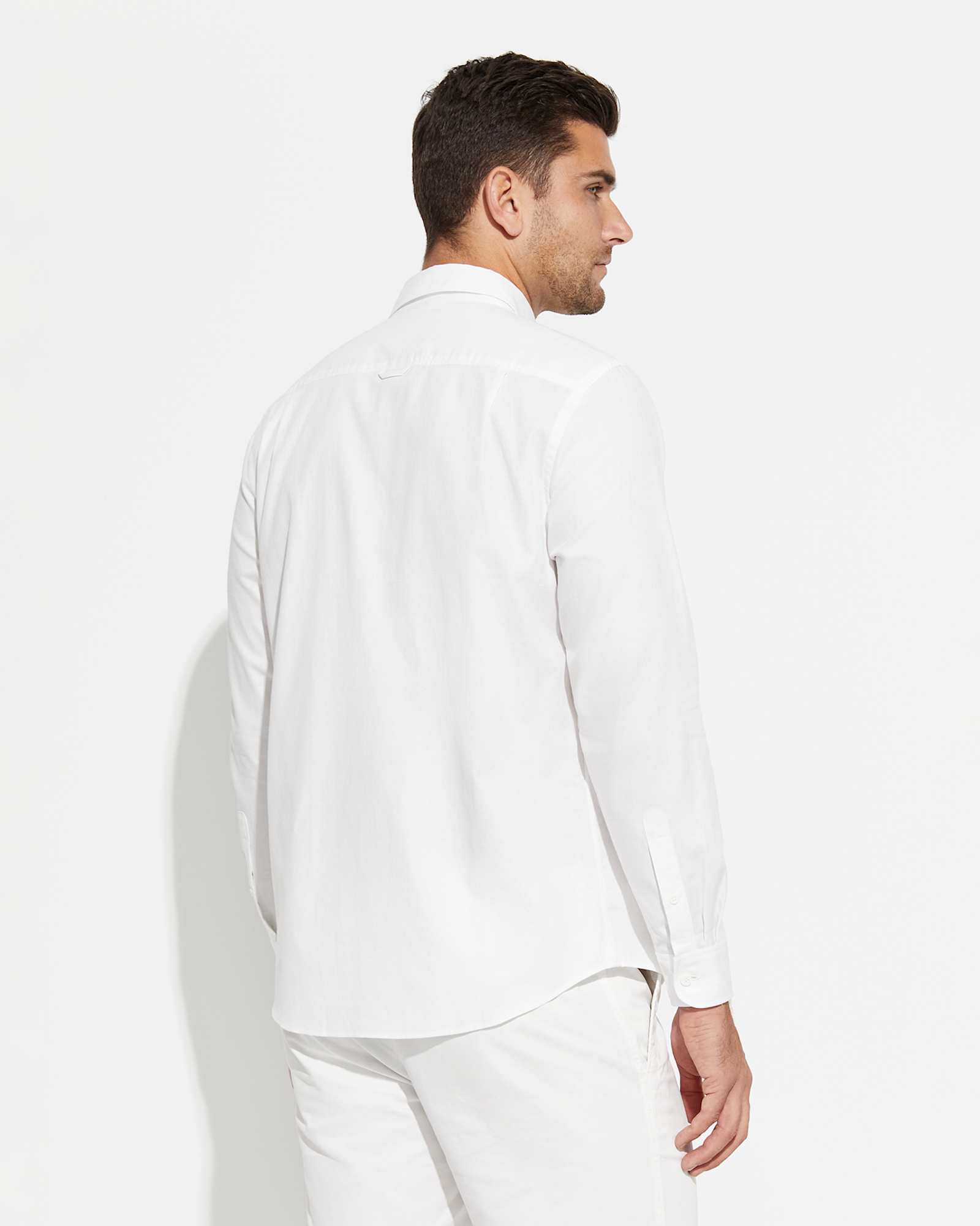 Long Sleeve Archie Shirt in WHITE