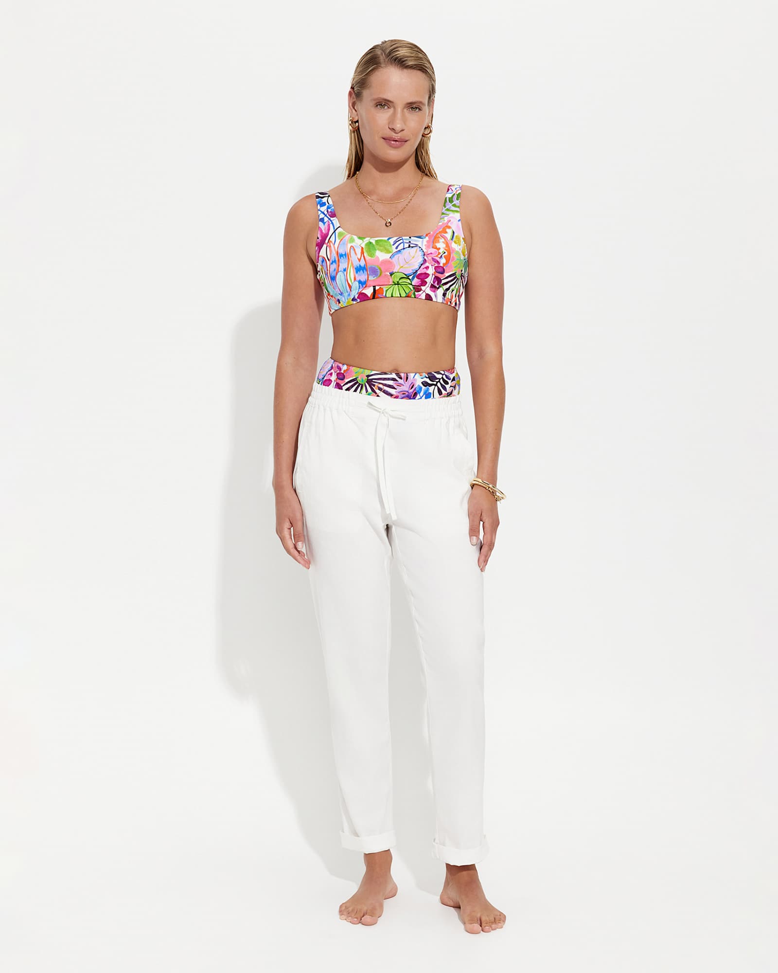 Jungle Liberty Swim Top in MULTI