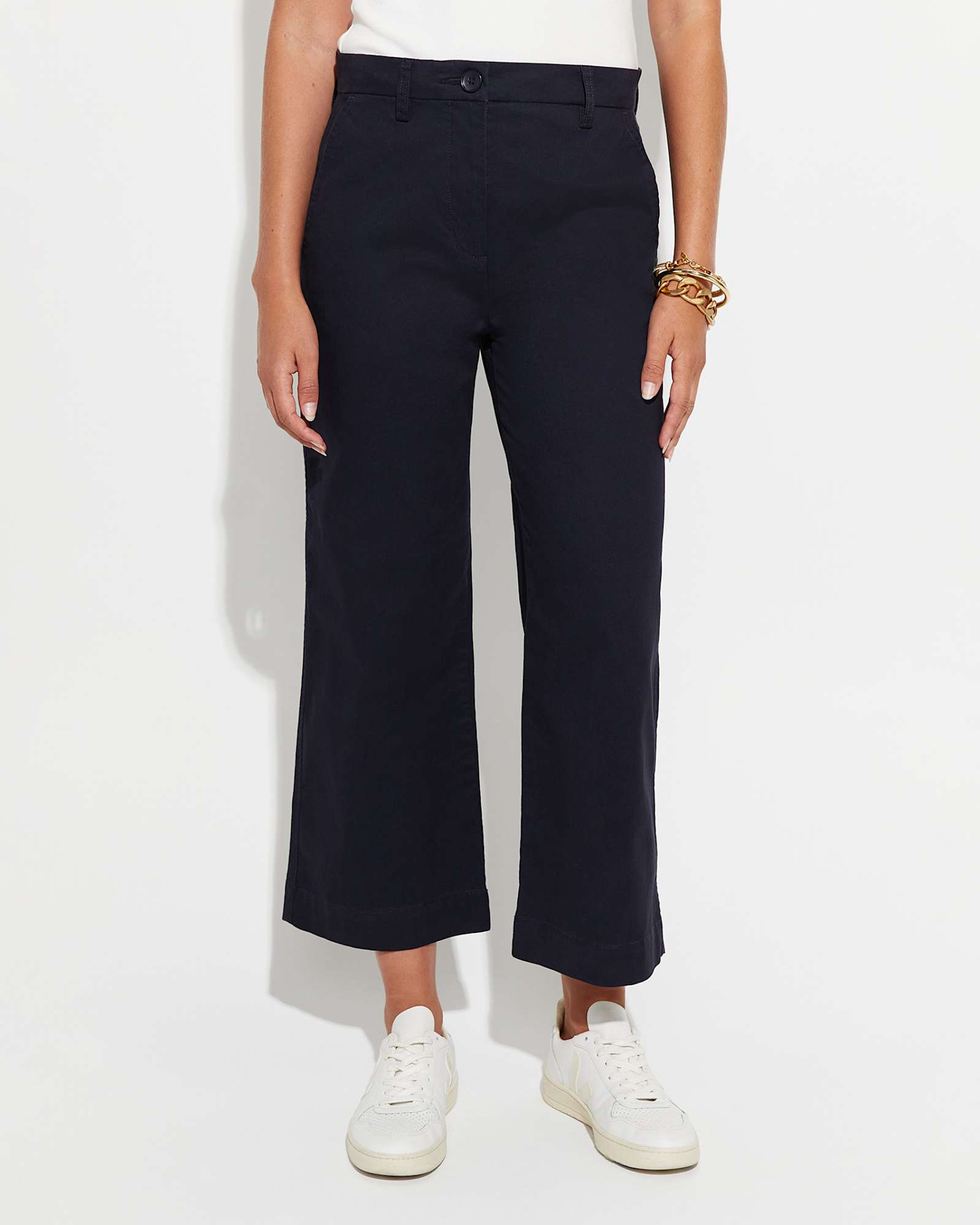 Laura Wide Leg Chino in CLASSIC NAVY