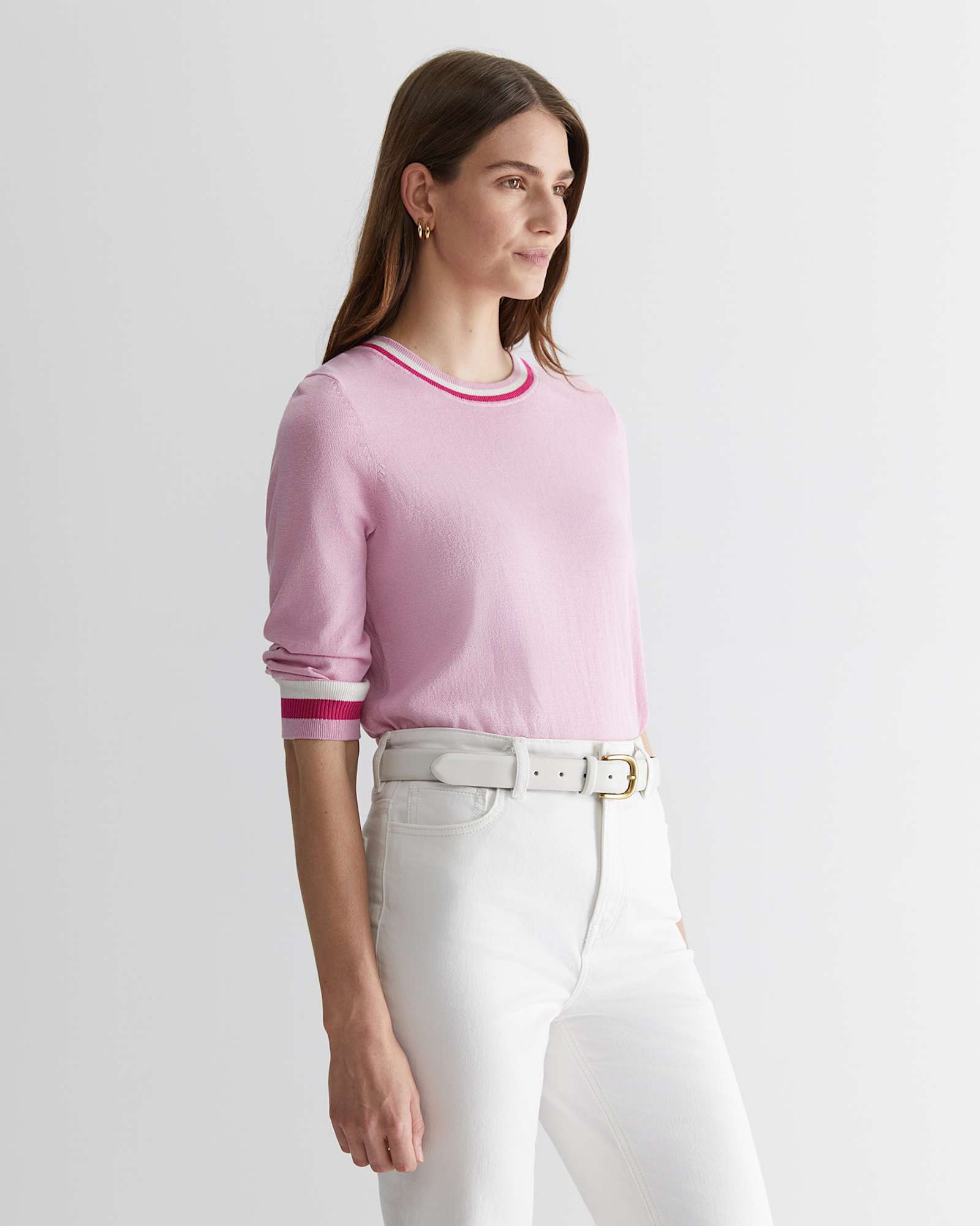 Alphine Silk Blend Knit Top in CANDY