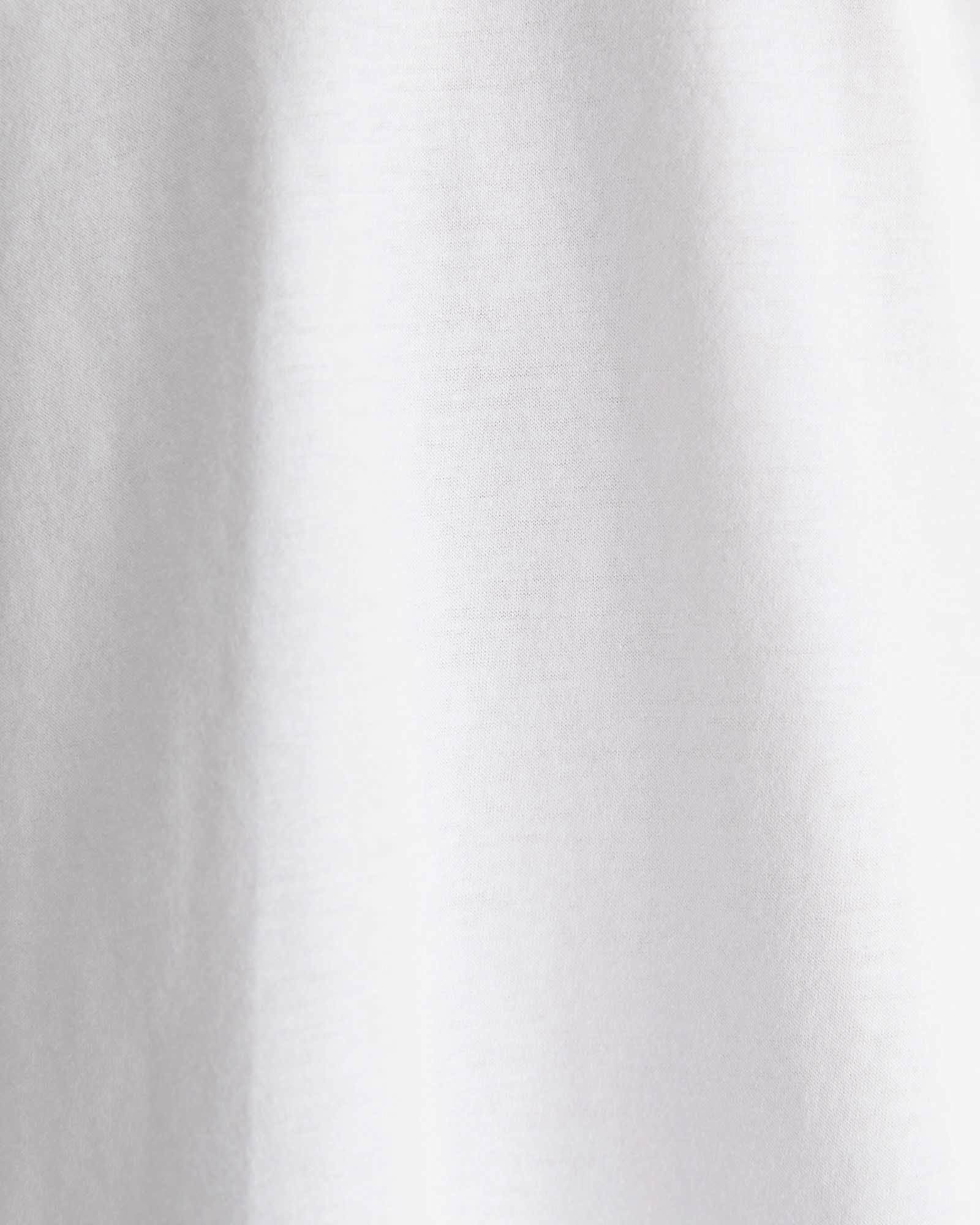 Cotton Crew 3 Quarter Sleeve T-Shirt in WHITE