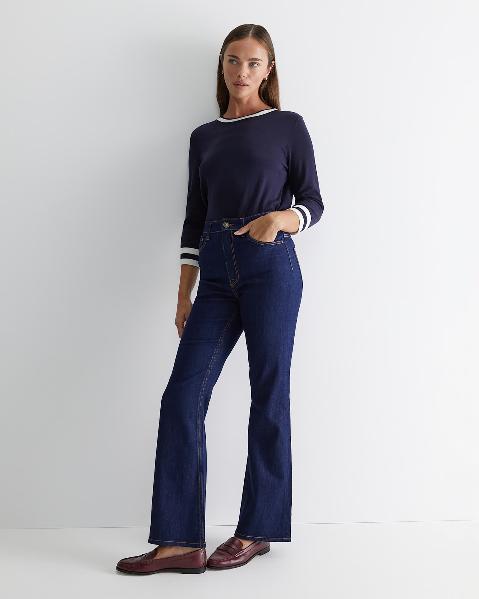 Holly Bootleg Jean in INDIGO