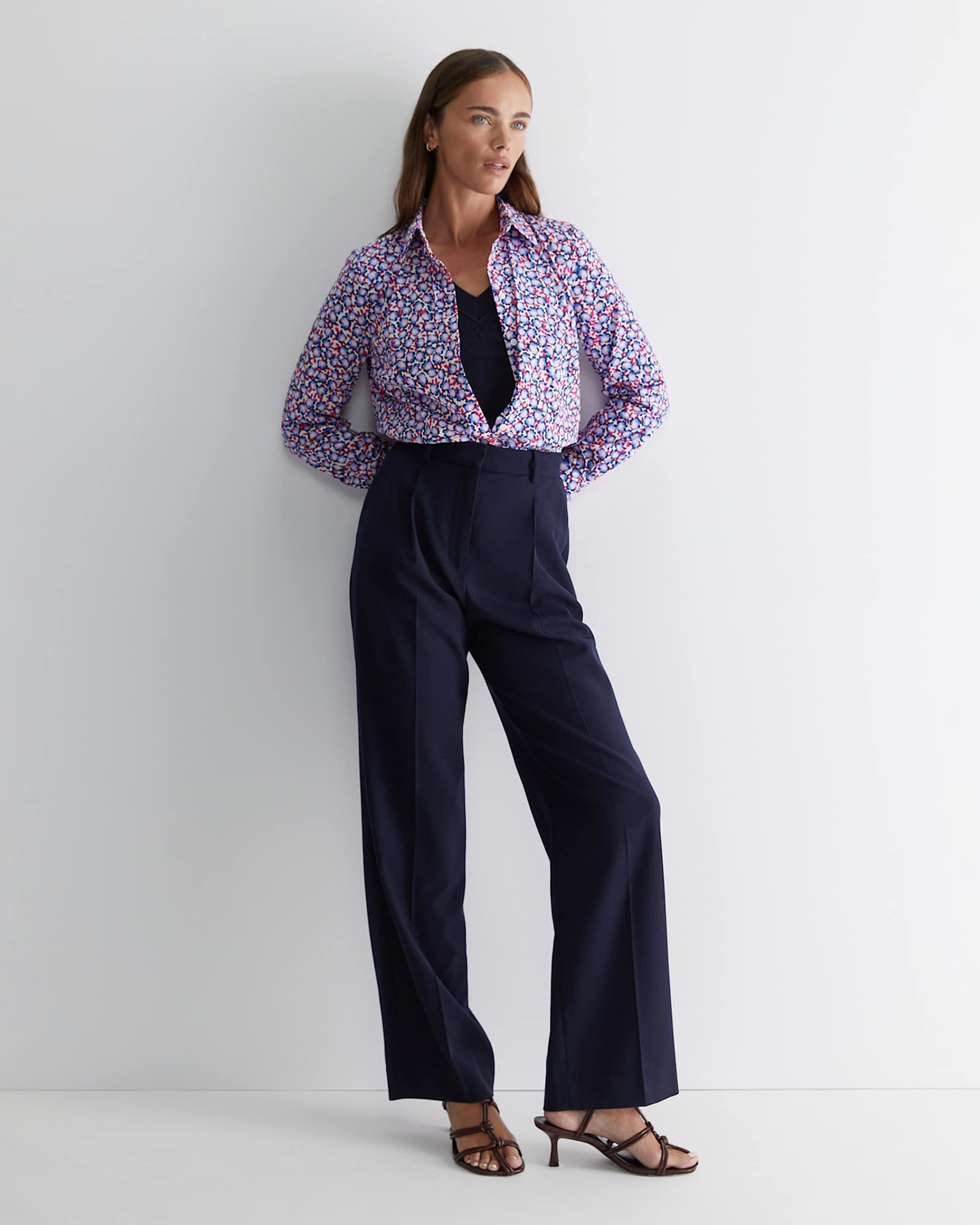 Harlow Georgina Relaxed Shirt in PINK MULTI