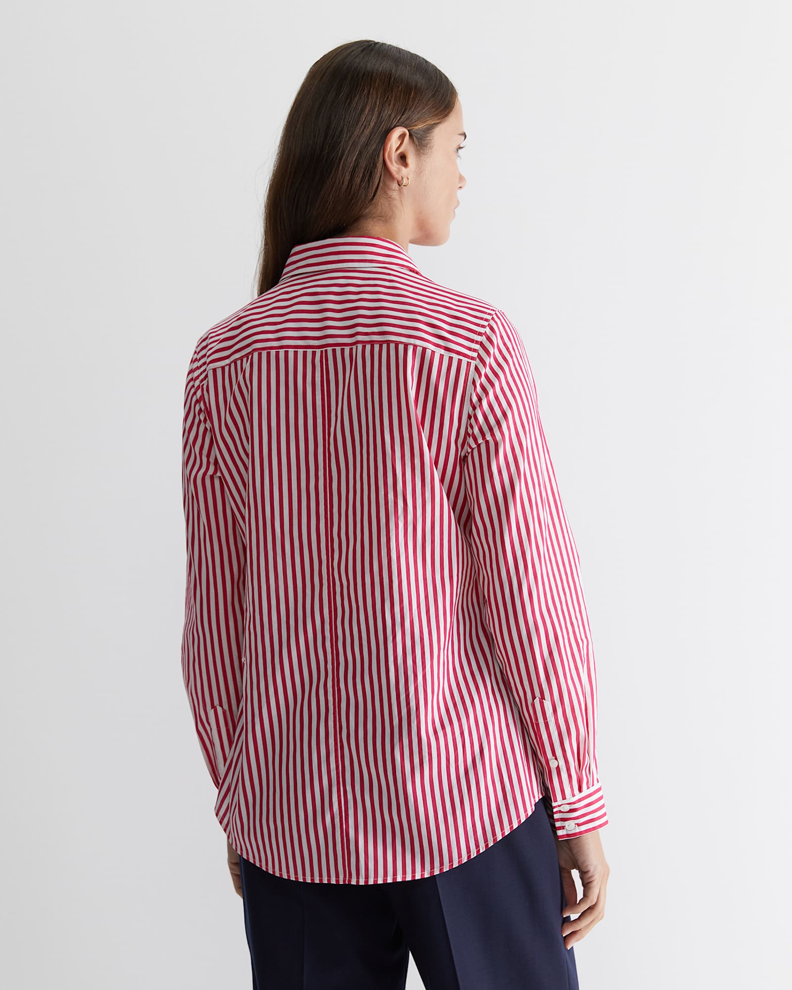 Stripe Lily Voile Shirt in PINK/WHITE
