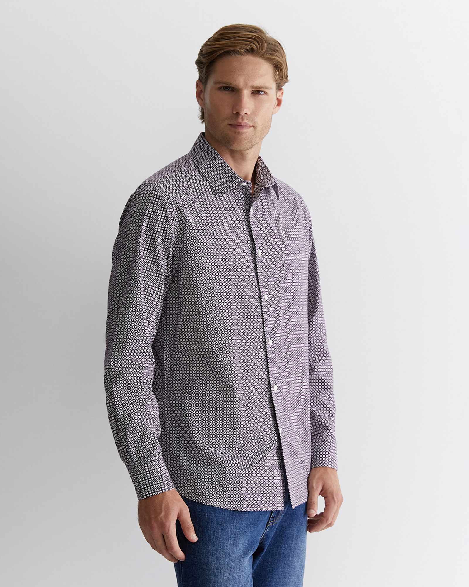 Claremont Print Shirt in LILAC