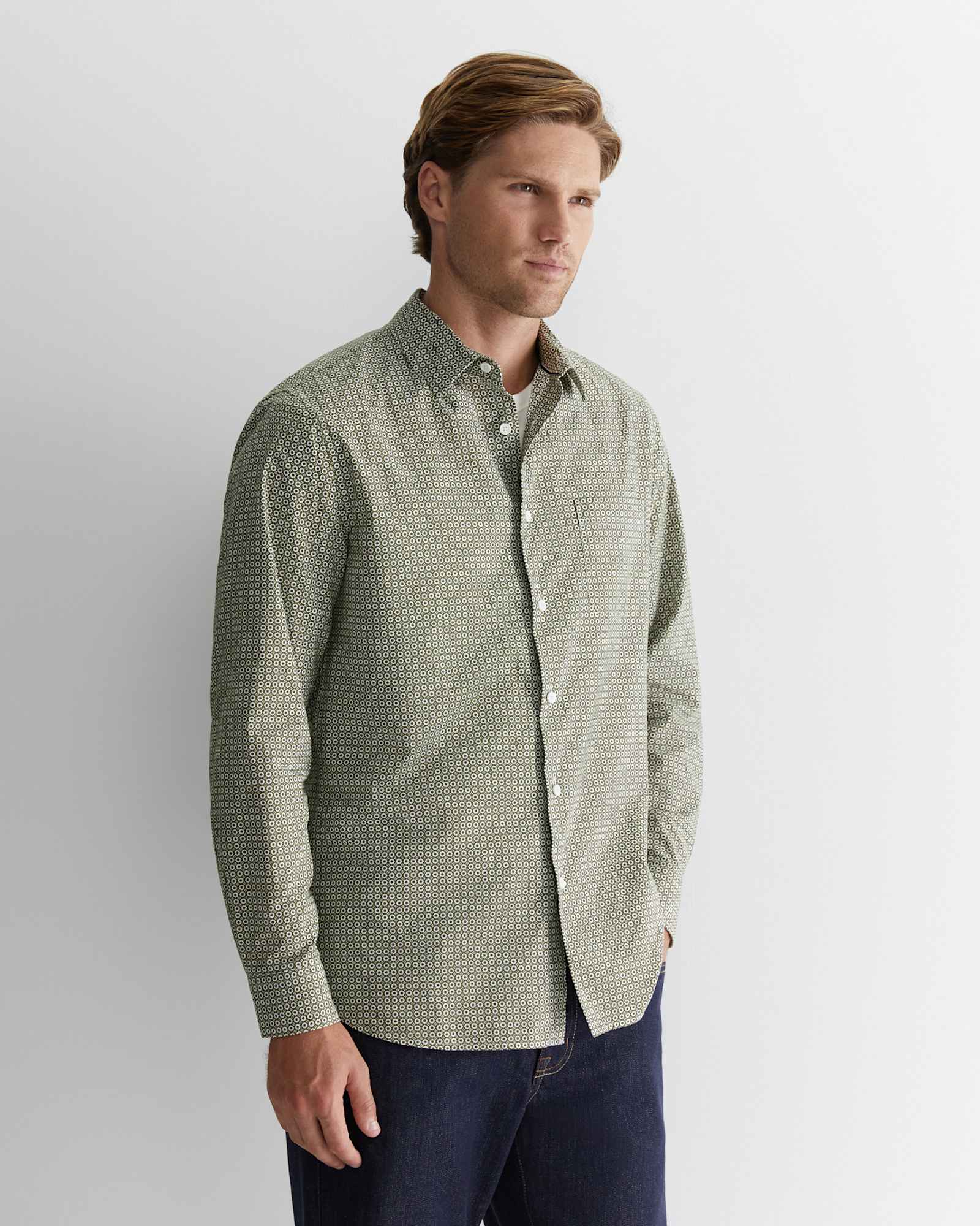 Claremont Print Shirt in FOLIAGE