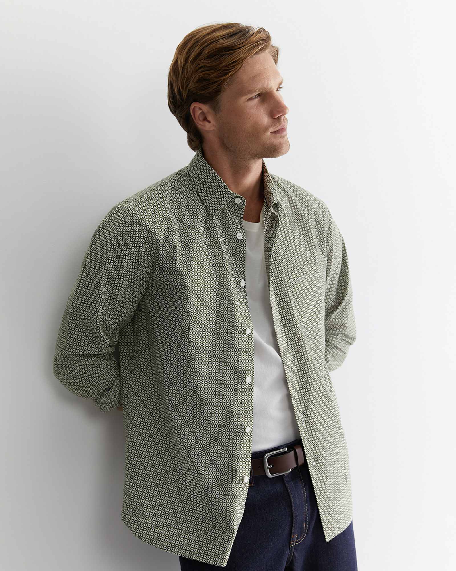 Claremont Print Shirt in FOLIAGE