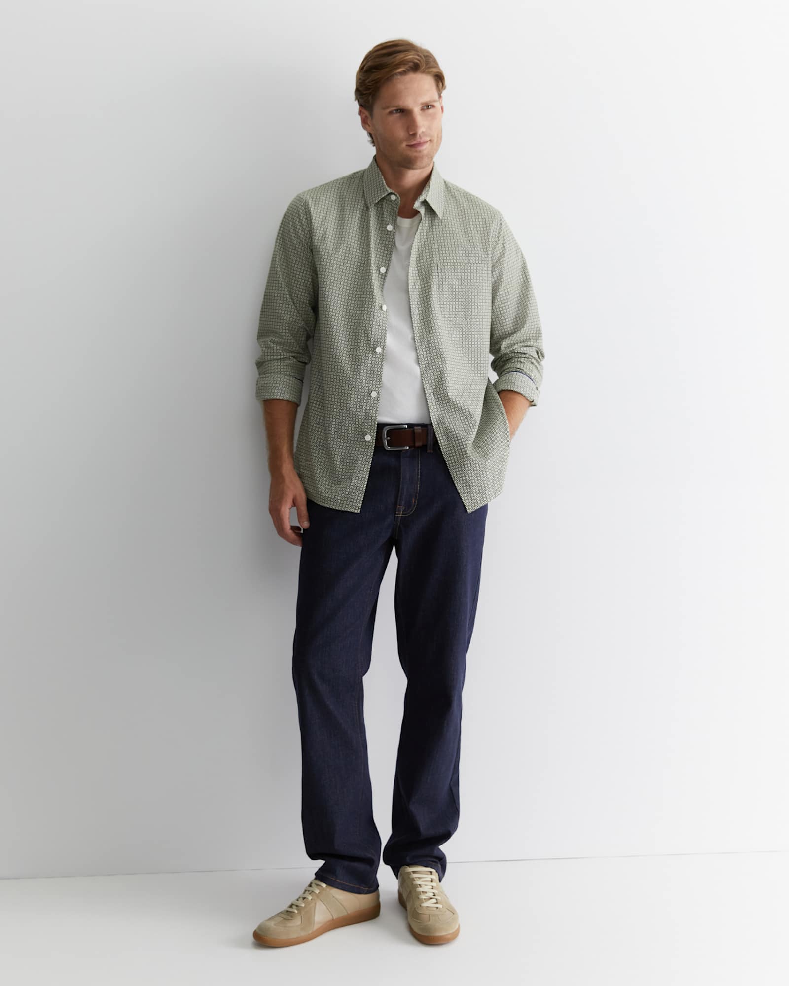 Claremont Print Shirt in FOLIAGE