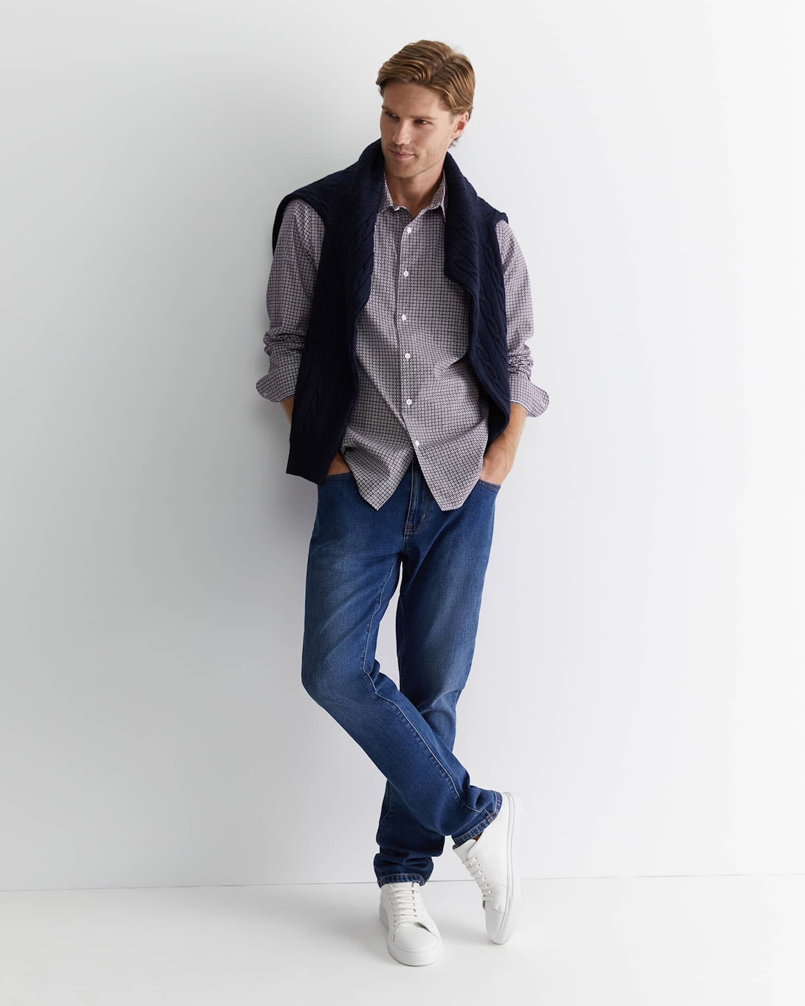 Claremont Print Shirt in LILAC