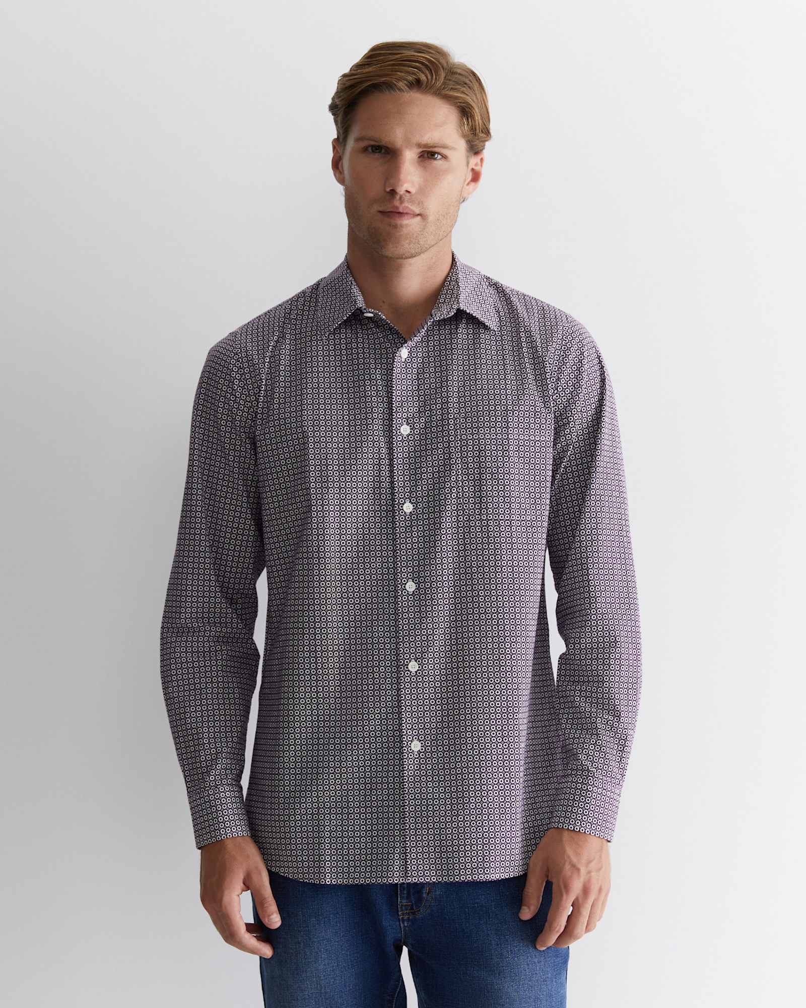 Claremont Print Shirt in LILAC