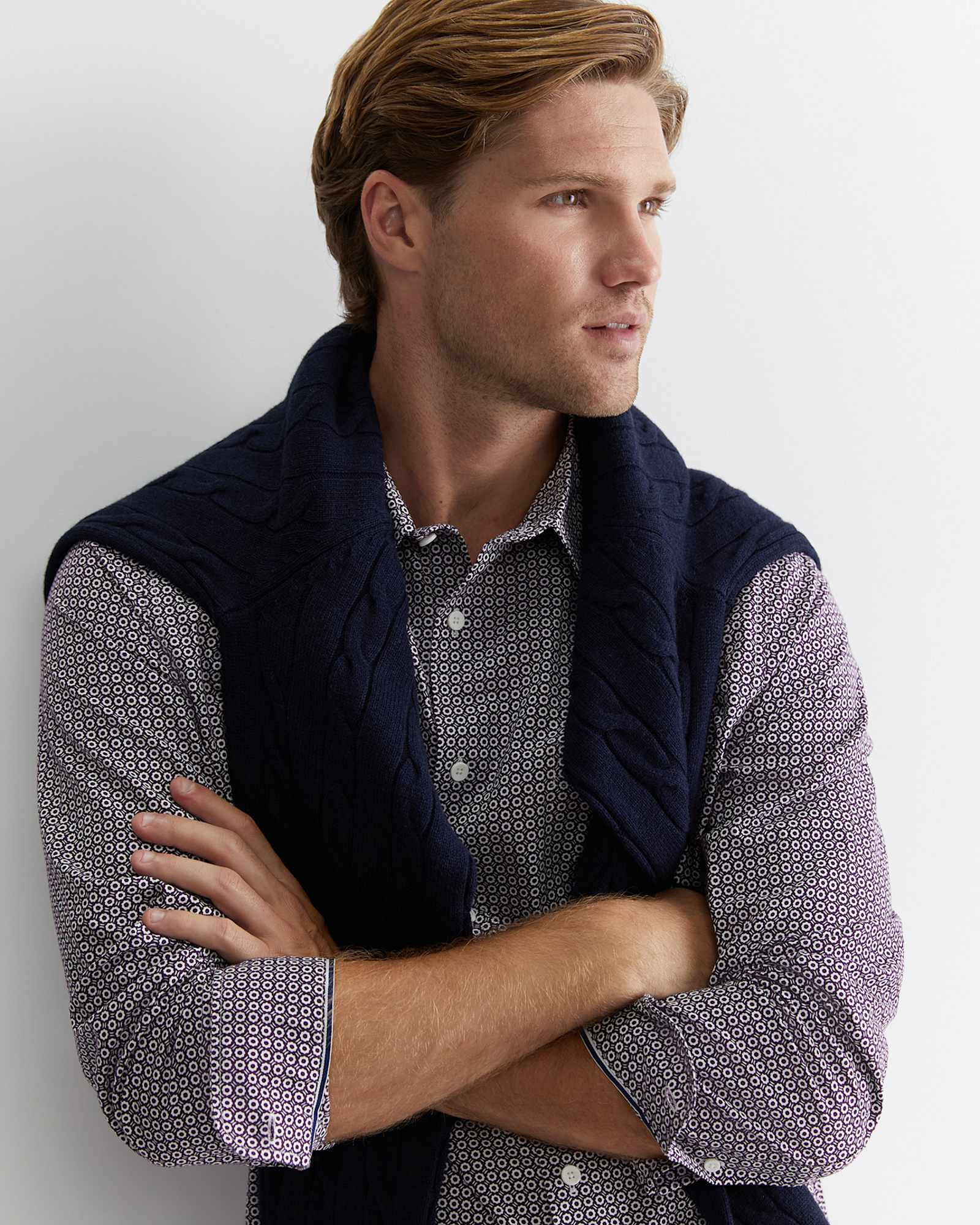 Claremont Print Shirt in LILAC