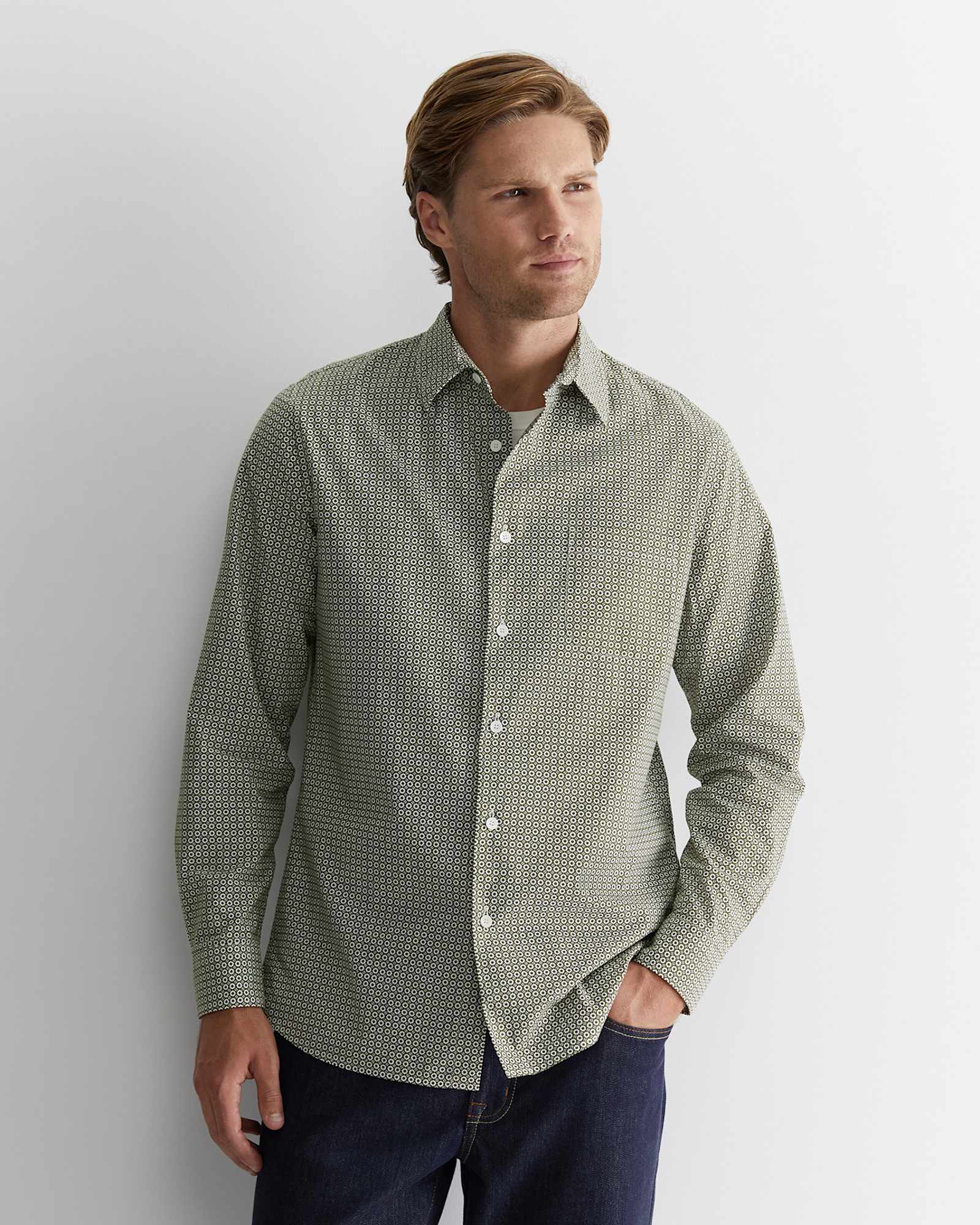 Claremont Print Shirt in FOLIAGE