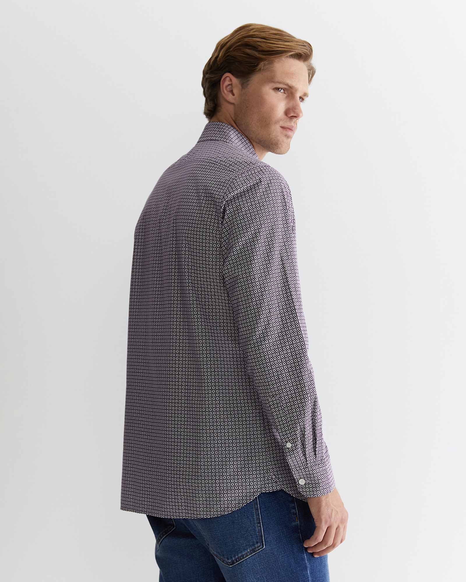 Claremont Print Shirt in LILAC