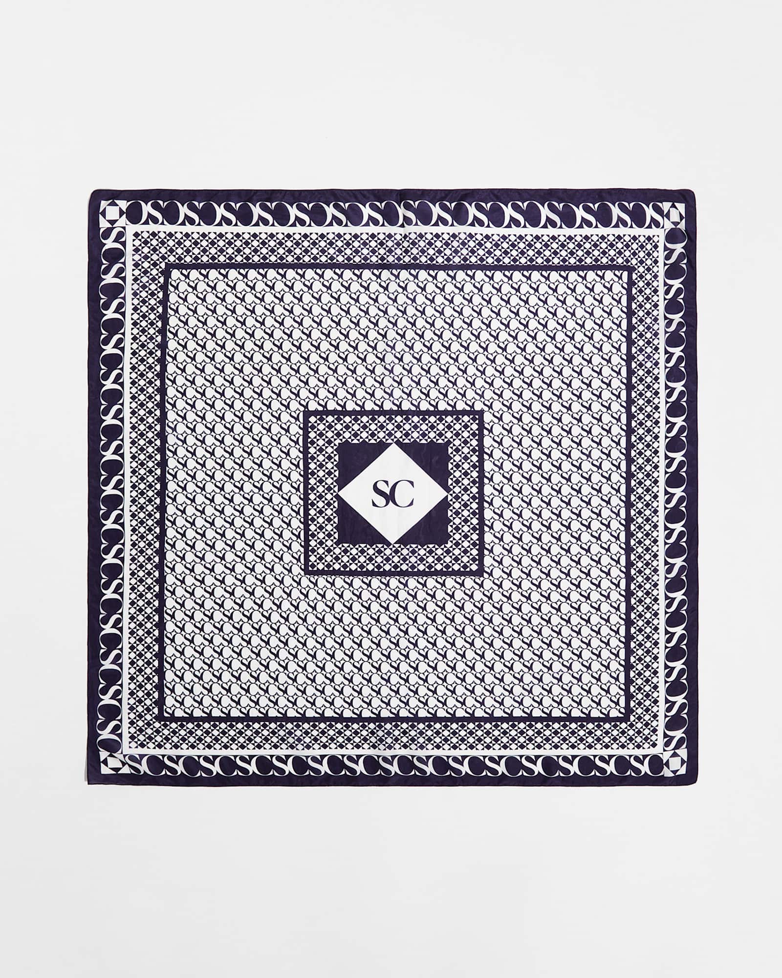 Logo Silk Scarf in CLASSIC NAVY