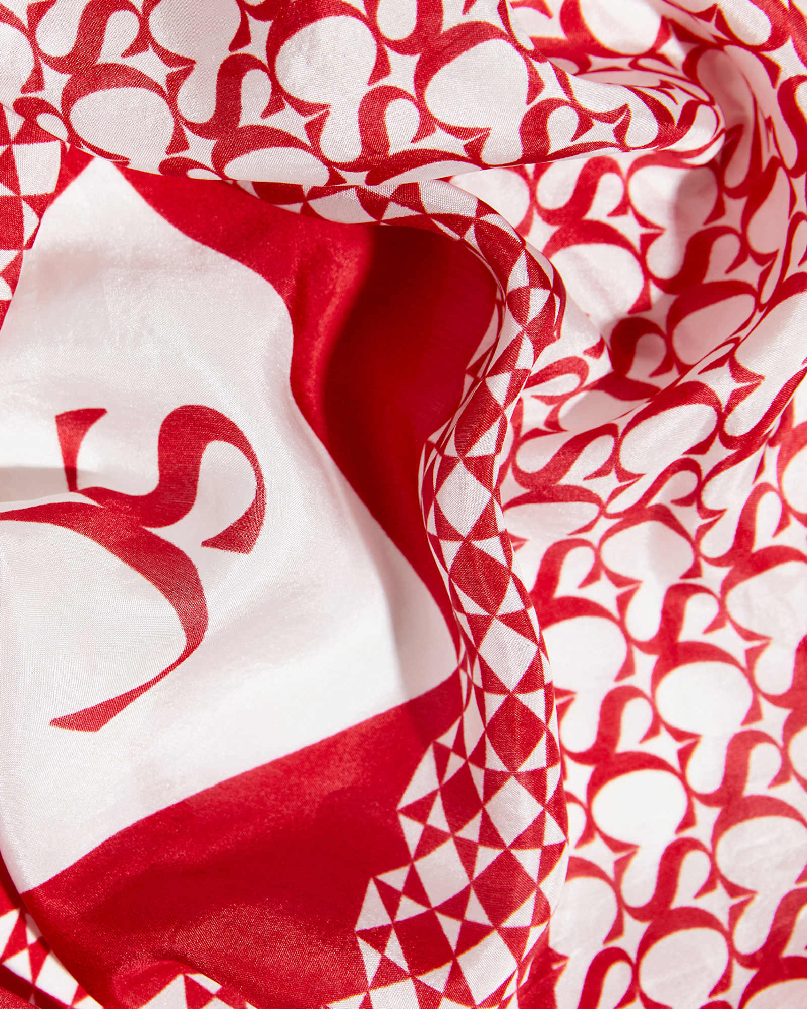 Logo Silk Scarf in RED