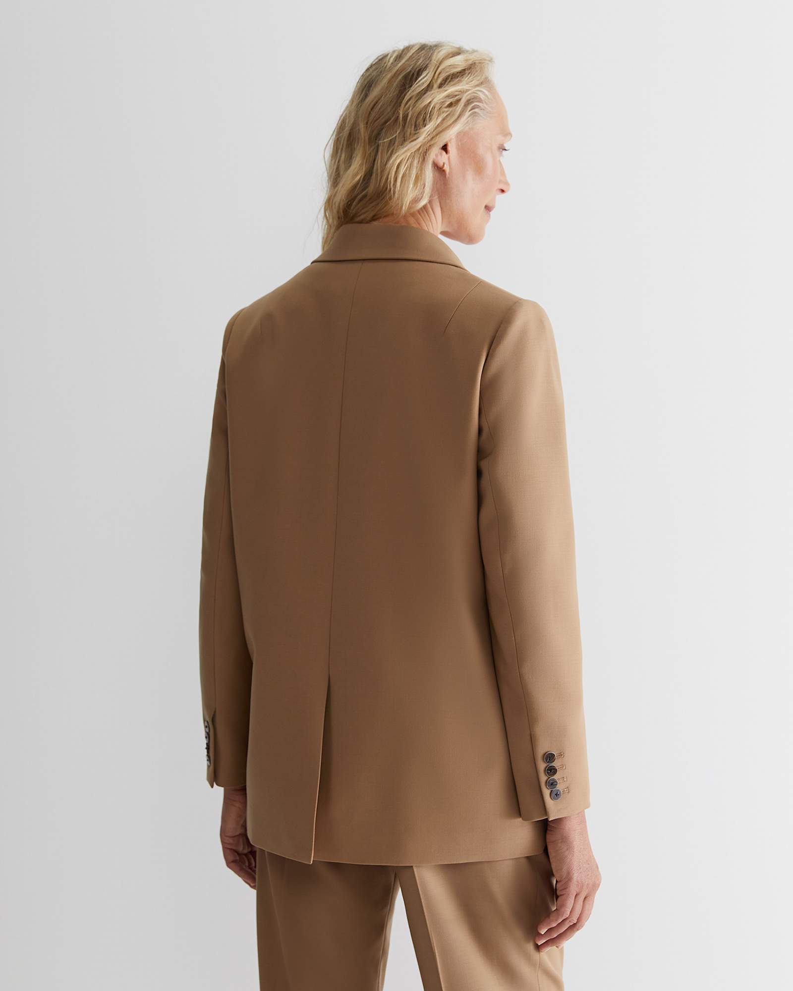 Bianca Relaxed Wool Blazer in CAMEL