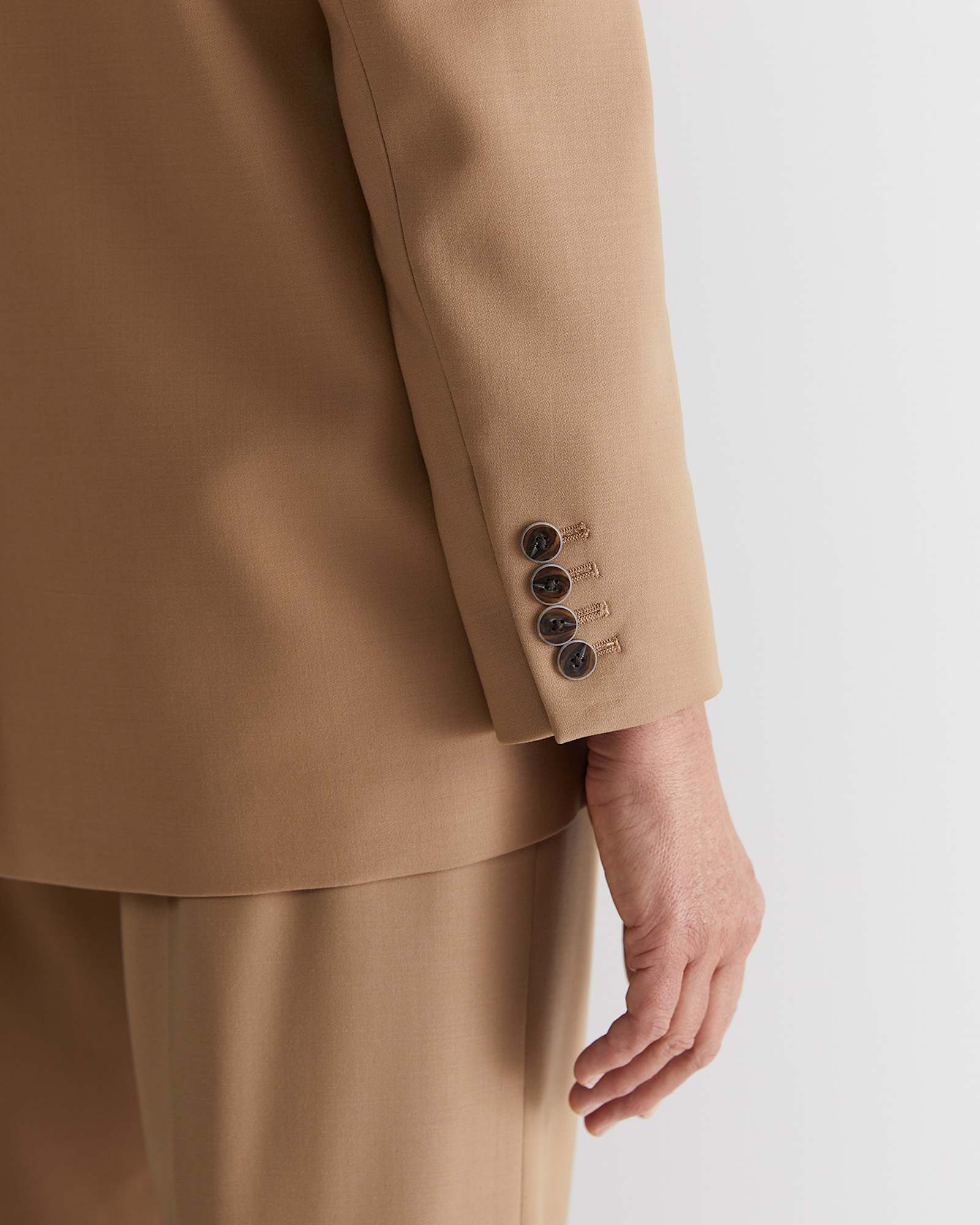 Bianca Relaxed Wool Blazer in CAMEL