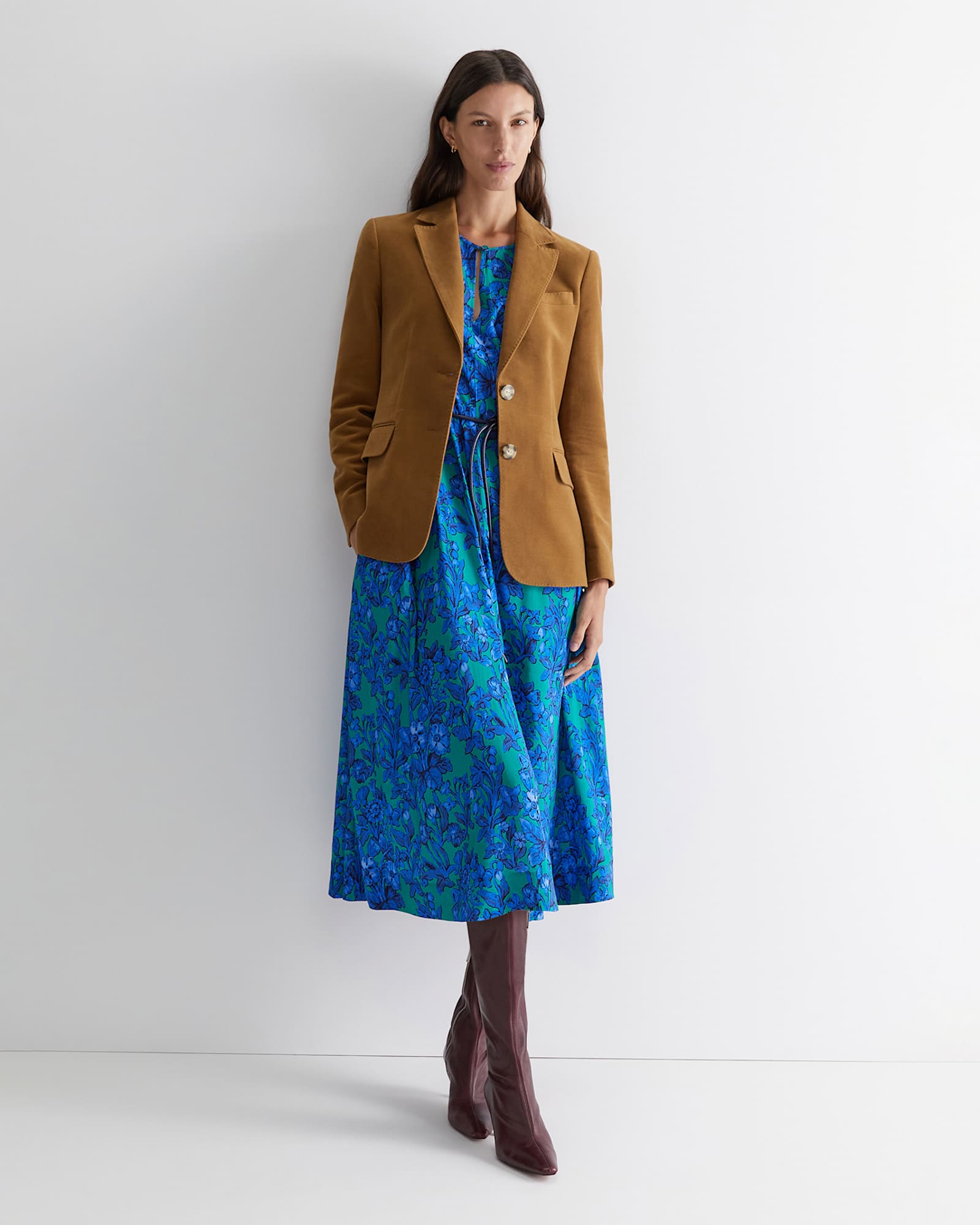 The Italian Moleskin Blazer in CARAMEL