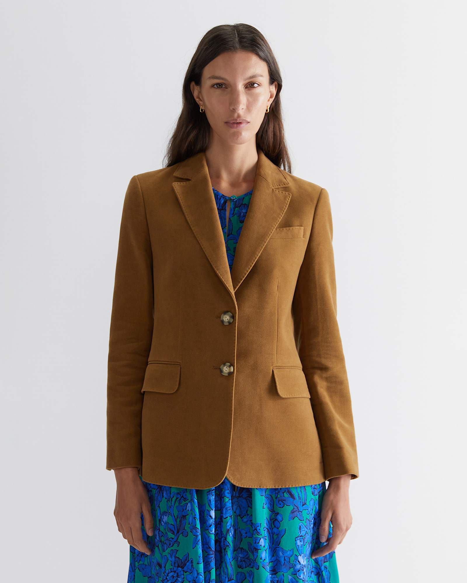 The Italian Moleskin Blazer in CARAMEL