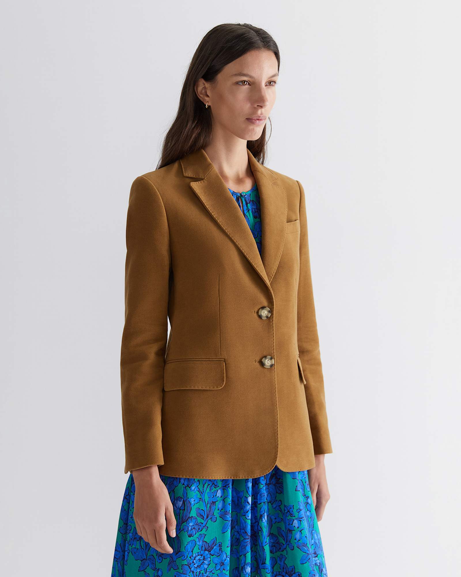 The Italian Moleskin Blazer in CARAMEL