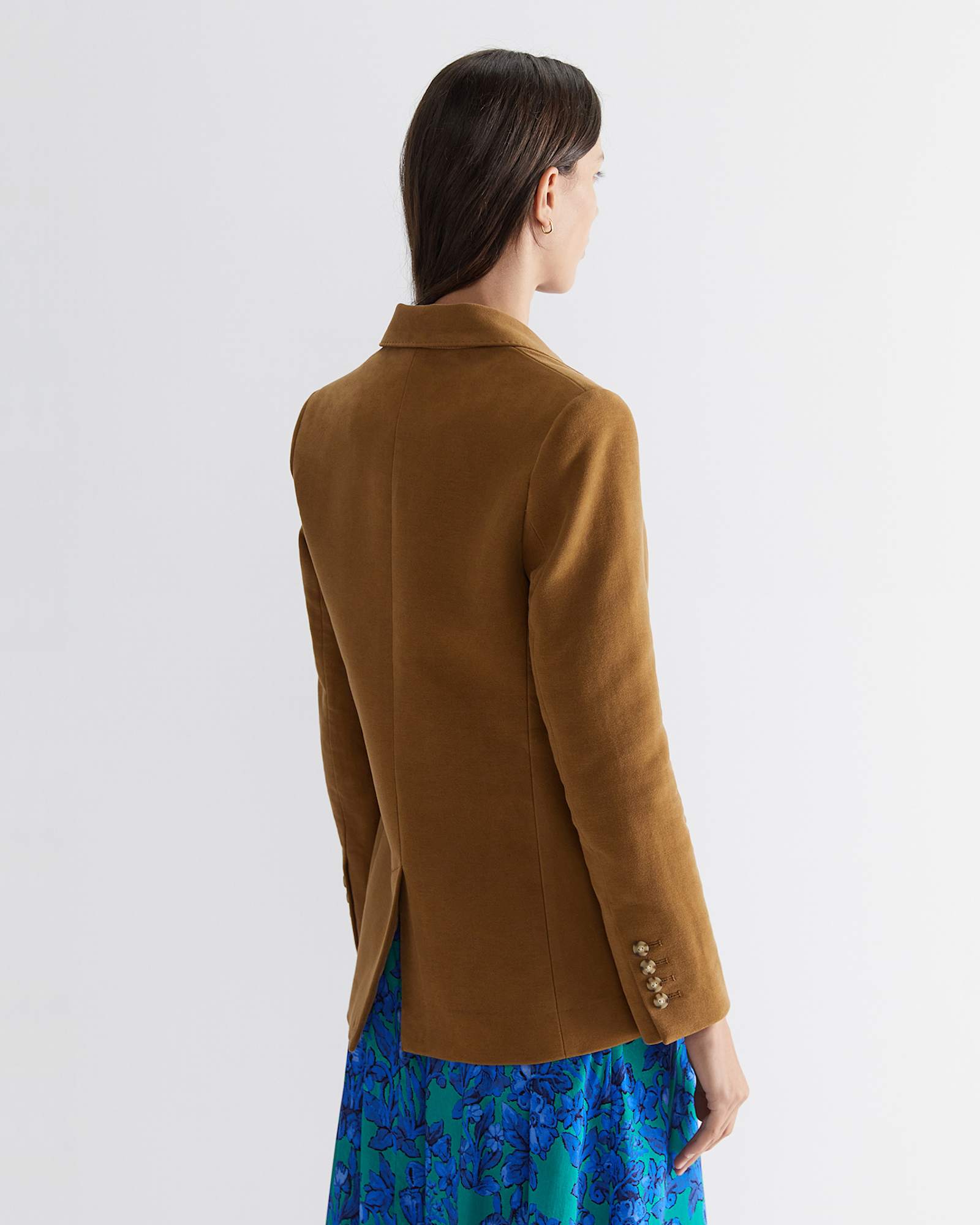 The Italian Moleskin Blazer in CARAMEL