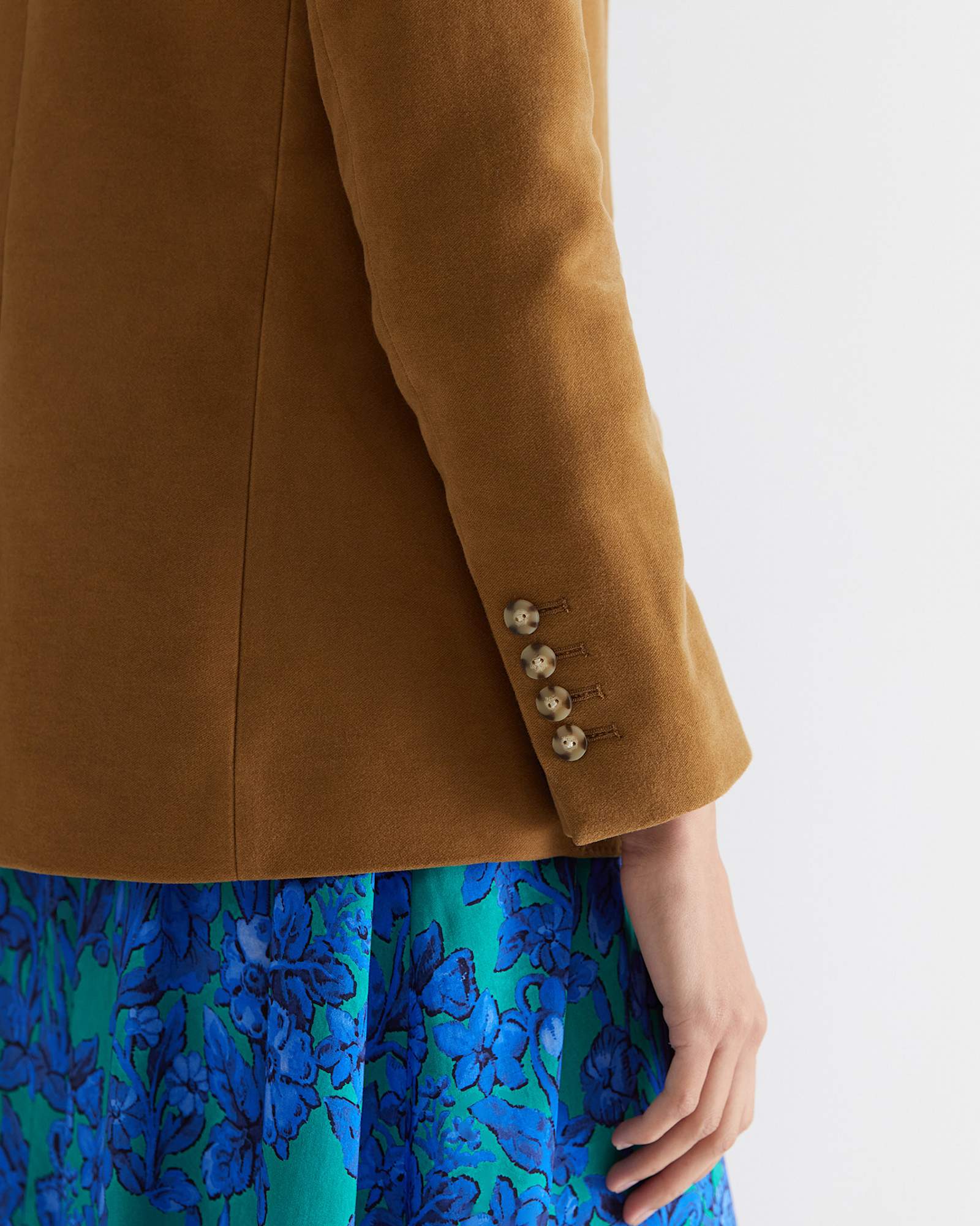The Italian Moleskin Blazer in CARAMEL