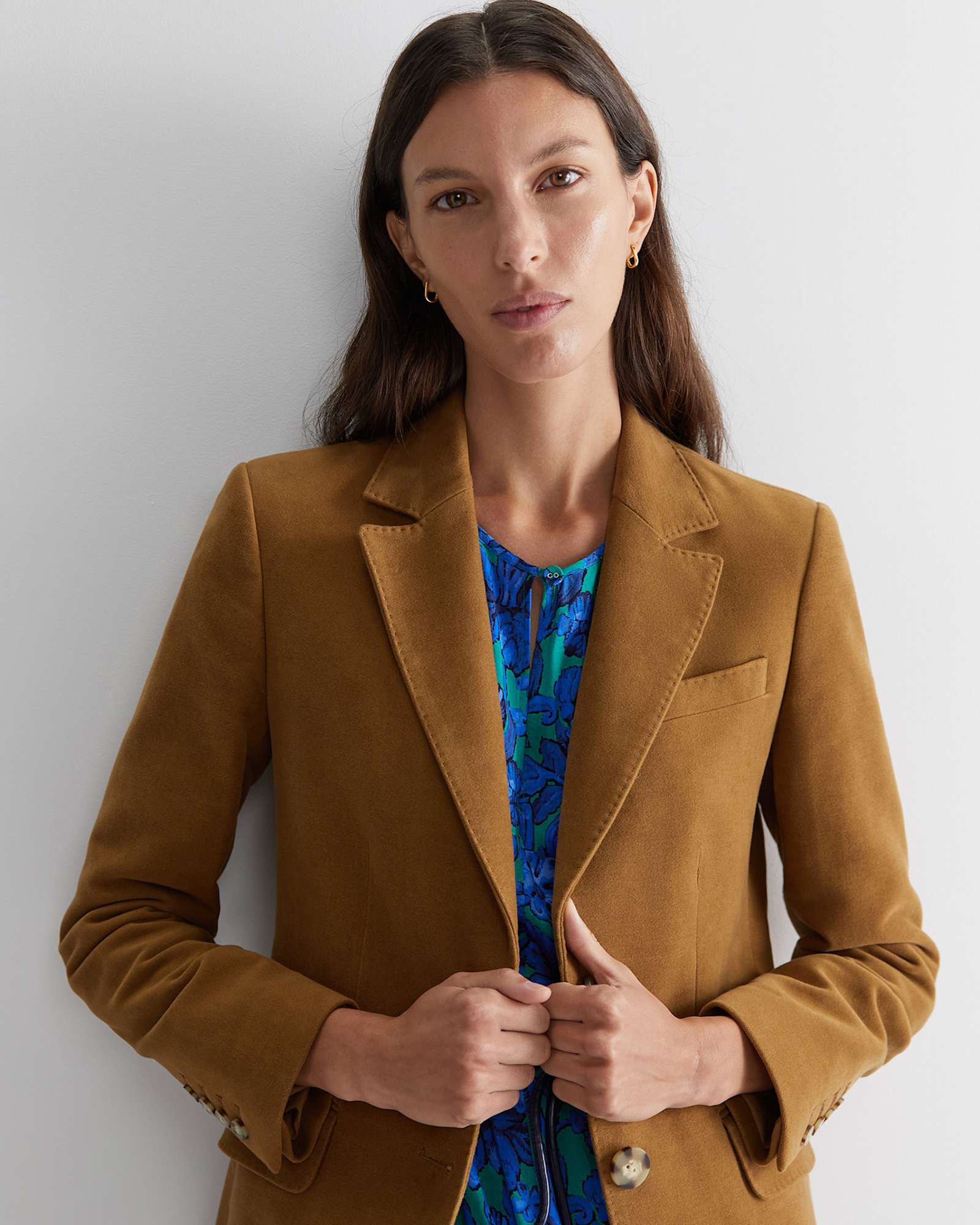 The Italian Moleskin Blazer in CARAMEL