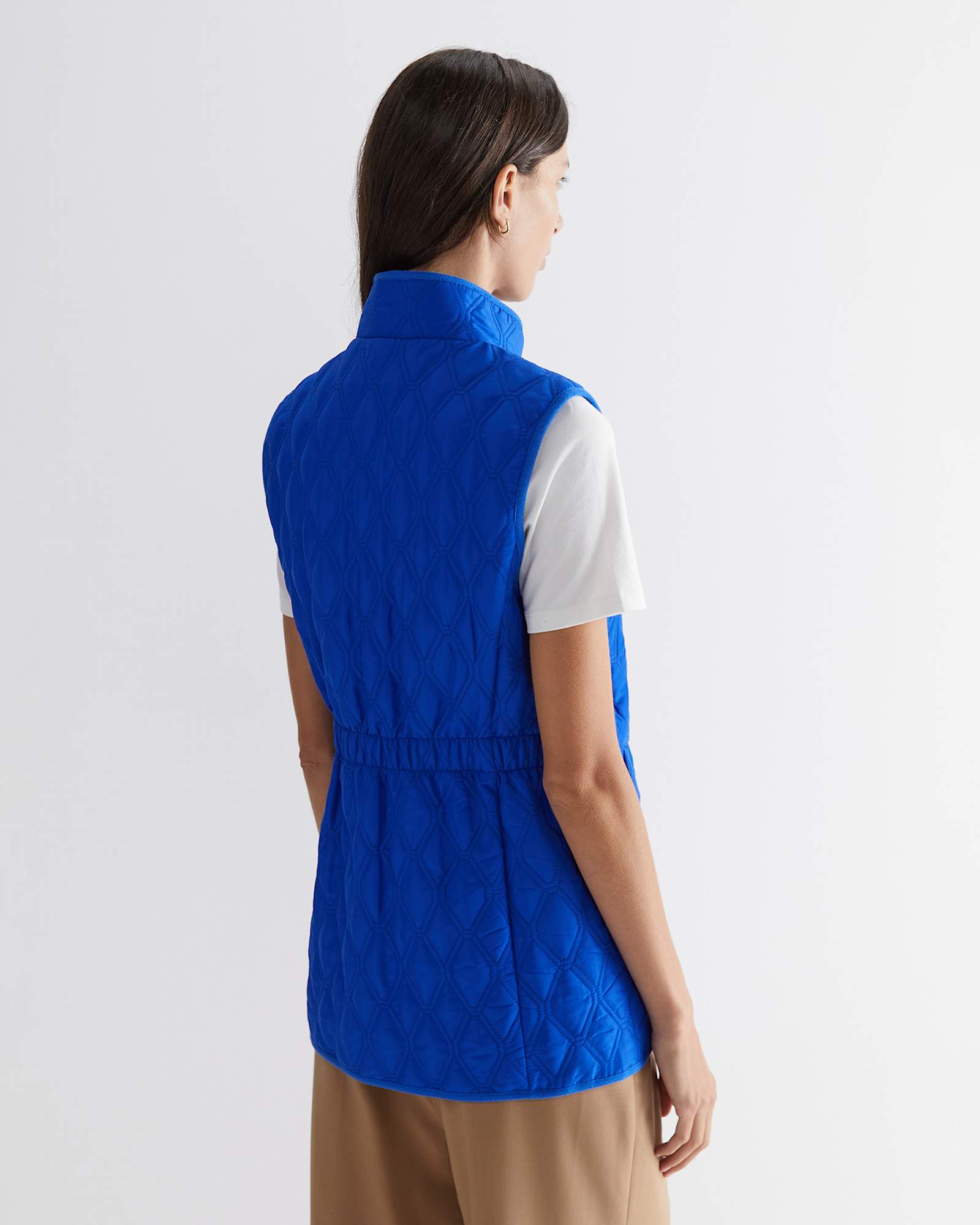 Charlie Quilted Vest in COBALT