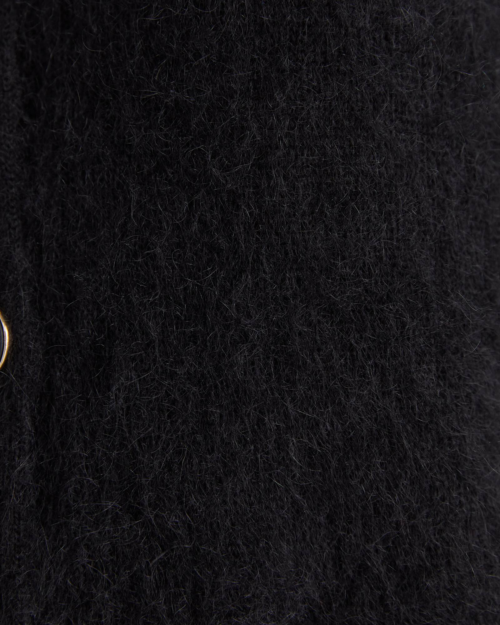Tatiana Mohair Long Cardigan in BLACK