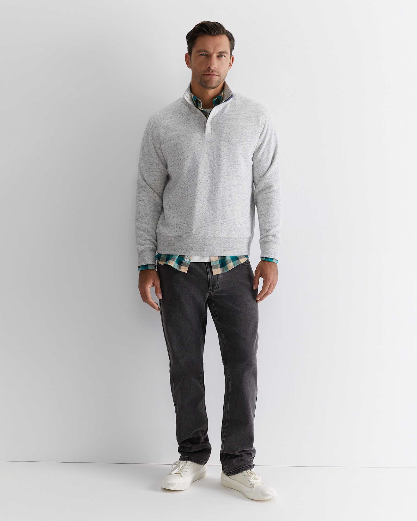 Mont Quarter Zip in OATMEAL