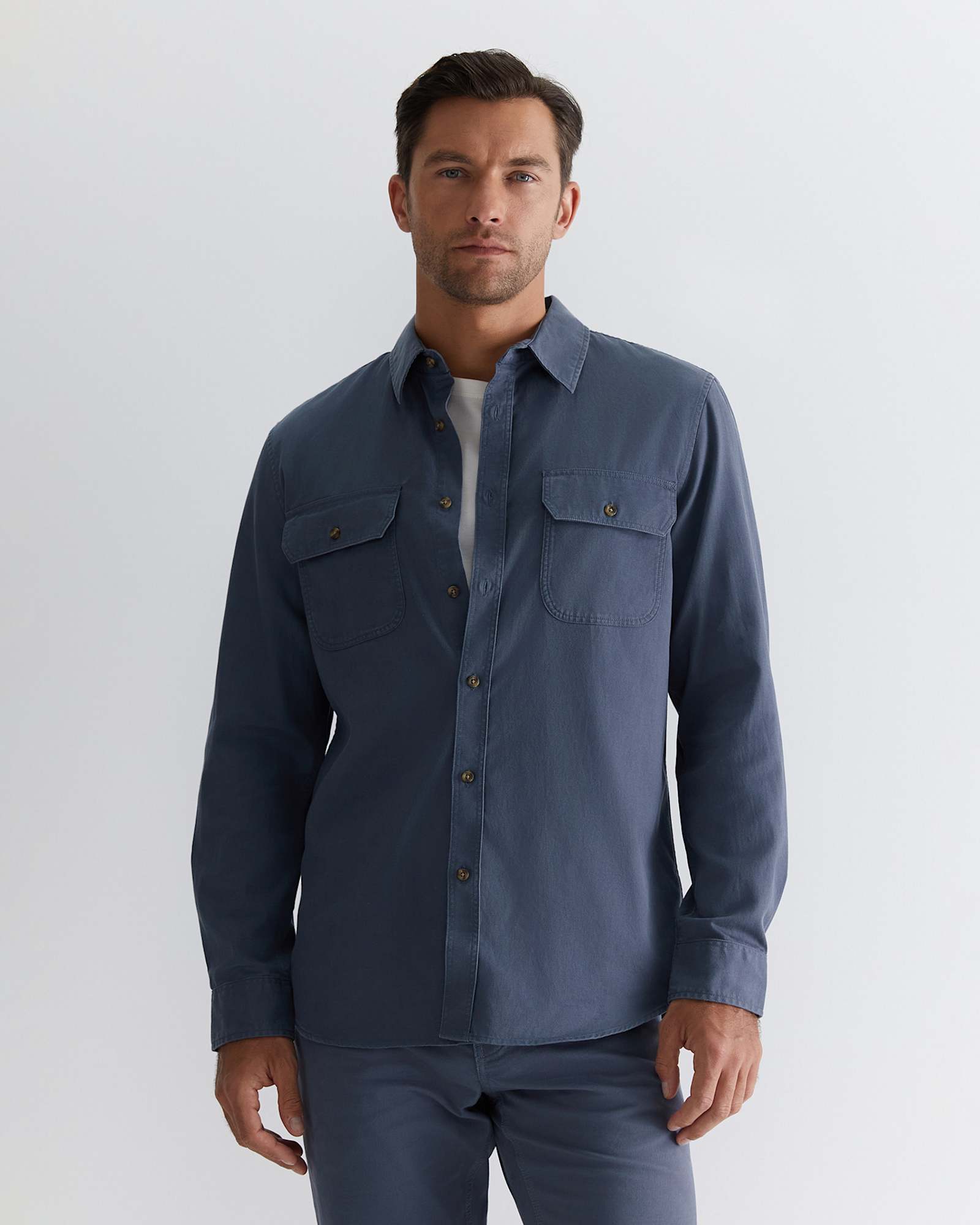 Edgar Shirt in STEEL BLUE